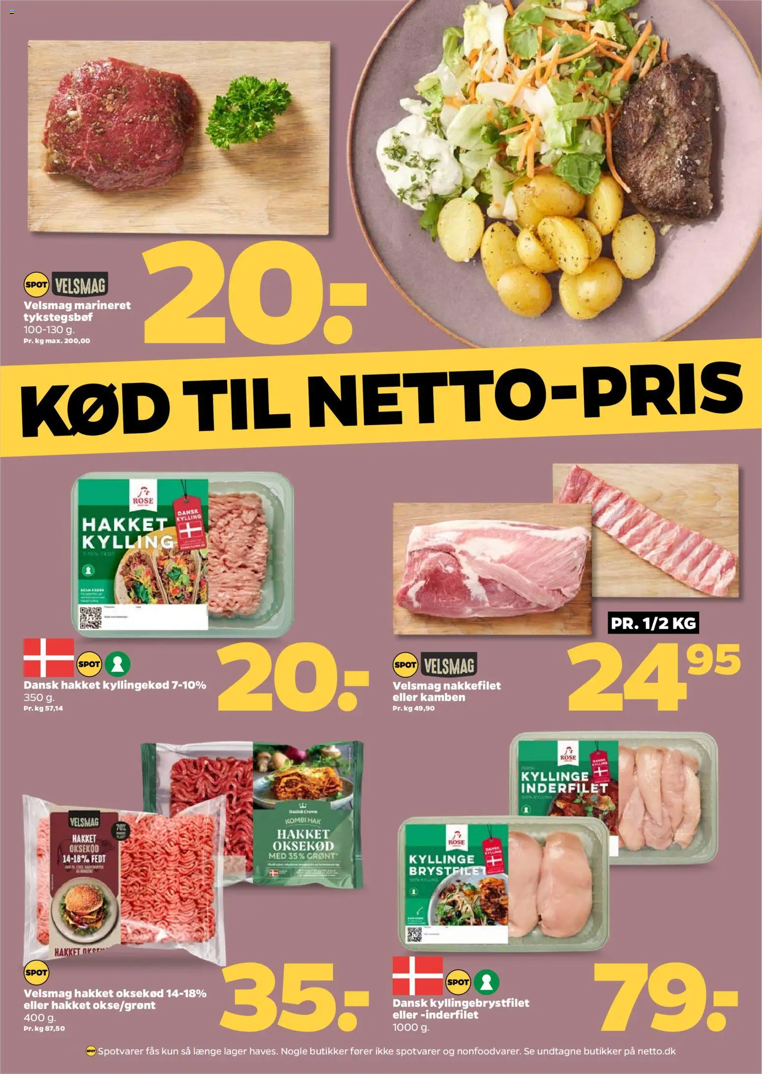 Netto tilbudsavis – gyldig fra 18.04.2026 | Side: 13 | Produkter: Kyllingekød, Ribs, Oksekød, Nakkefilet