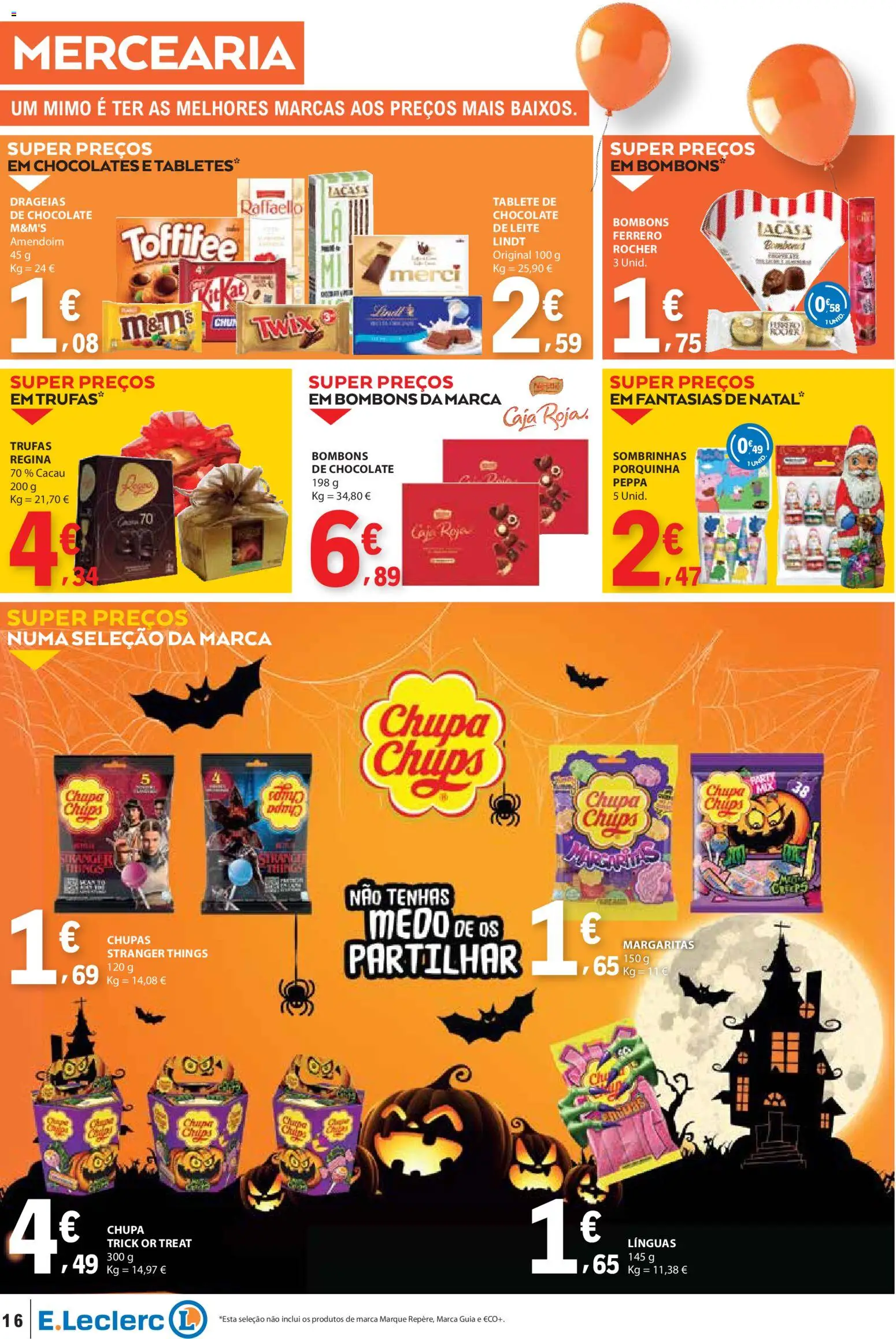 E.Leclerc folheto │ válido de 23.10.2025 | Página: 16 | Produtos: Chocolates, Leite, Chocolate