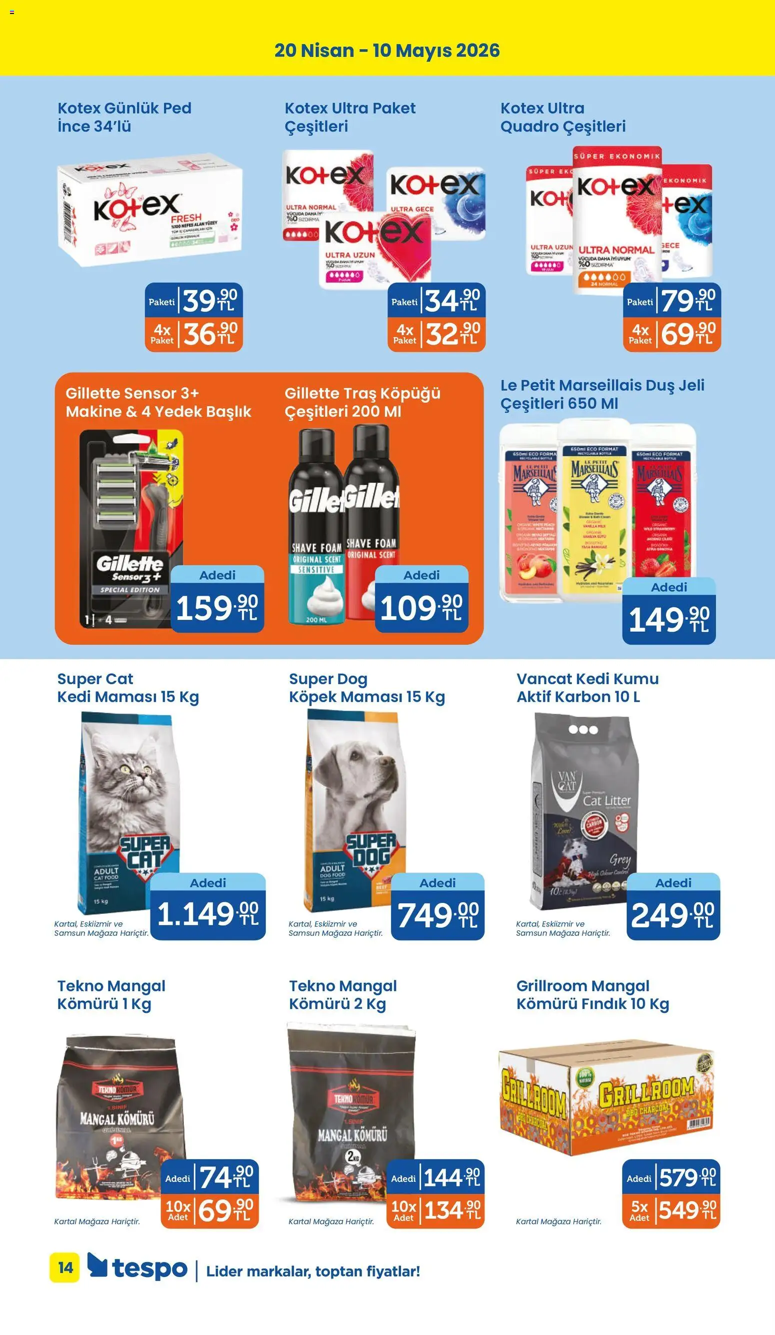 Tespo Katalog - 20.04.2026 tarihinden itibaren geçerlidir | Sayfa: 14 | Ürünler: Duş, Duş jeli, Fındık