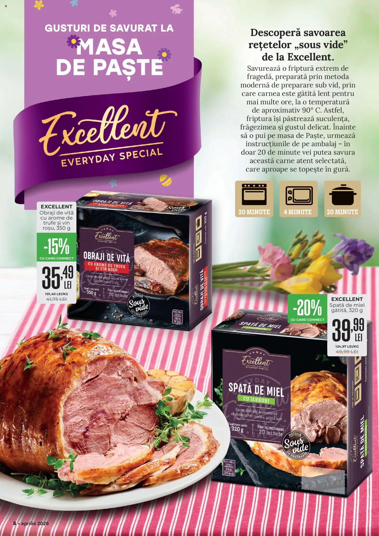 Noul catalog Mega Image – valabil de la 26.03.2026 | Pagină: 8 | Produse: Masă, Hacıyatmaz Kedi Oyuncağı, Vin, Paste