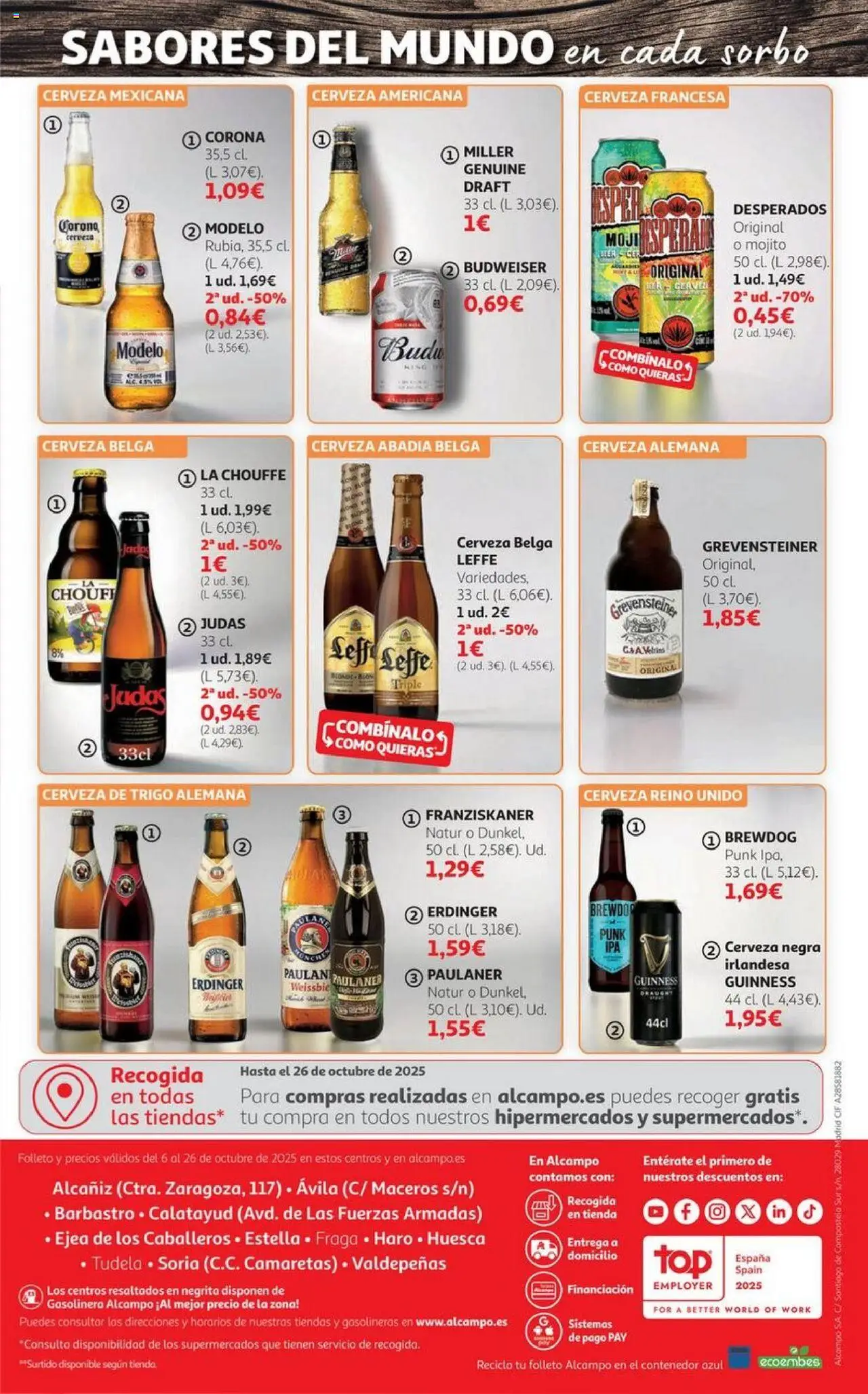 Alcampo - SST Nacional │ válido desde el 06.10.2025 | Página: 16 | Productos: Cerveza, Παρμεζάνα