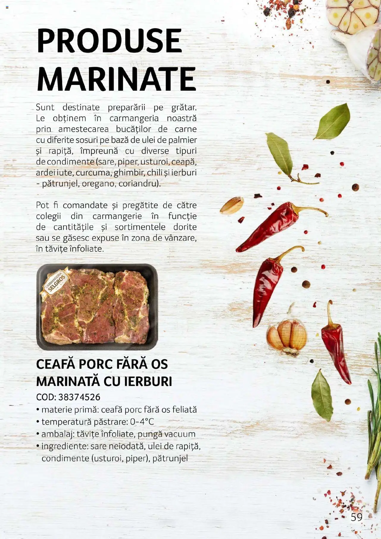Noul catalog Selgros – valabil de la 27.04.2023 | Pagină: 59 | Produse: Pătrunjel, Ardei, Condimente, Sare