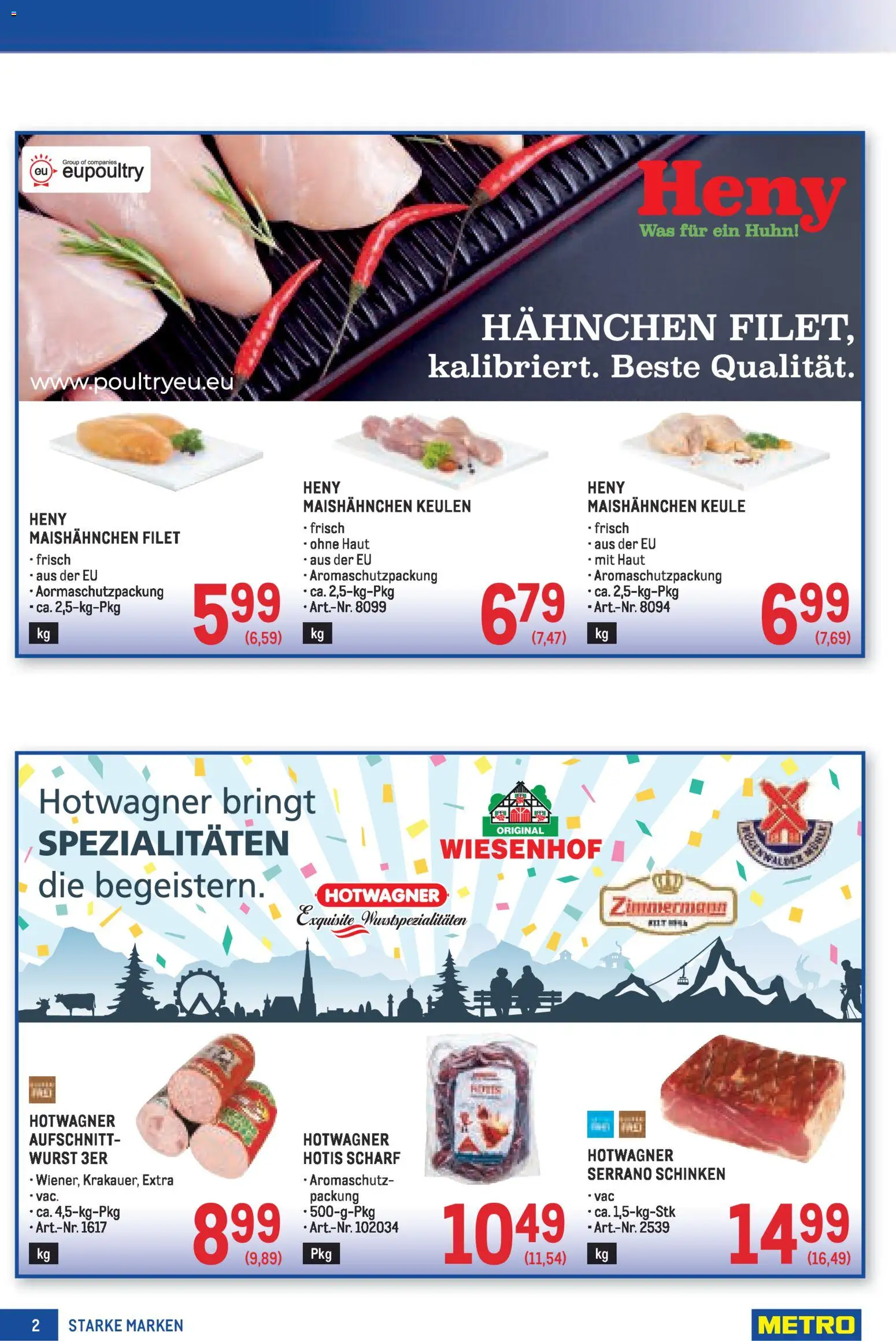 Metro angebote Starke Marken MP08 gültig ab 02.04.2026 | Seite: 2 | Produkte: Wurst, Schinken