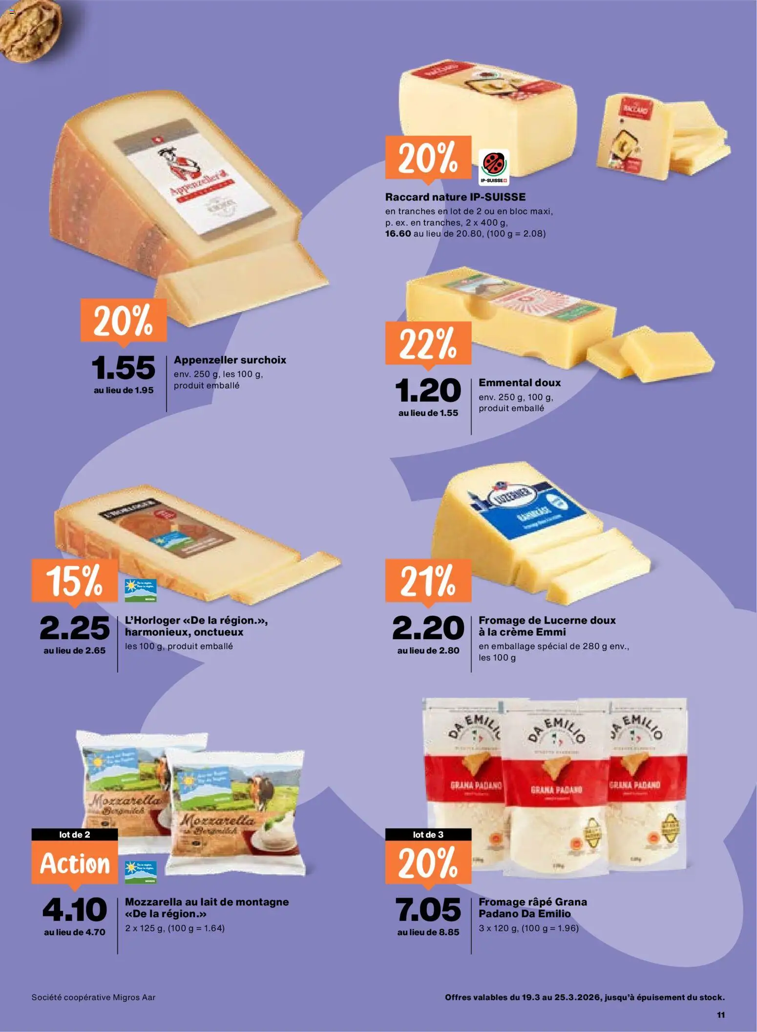Migros aktionen FR – gültig ab 19.03.2026 | Seite: 11 | Produkte: Creme