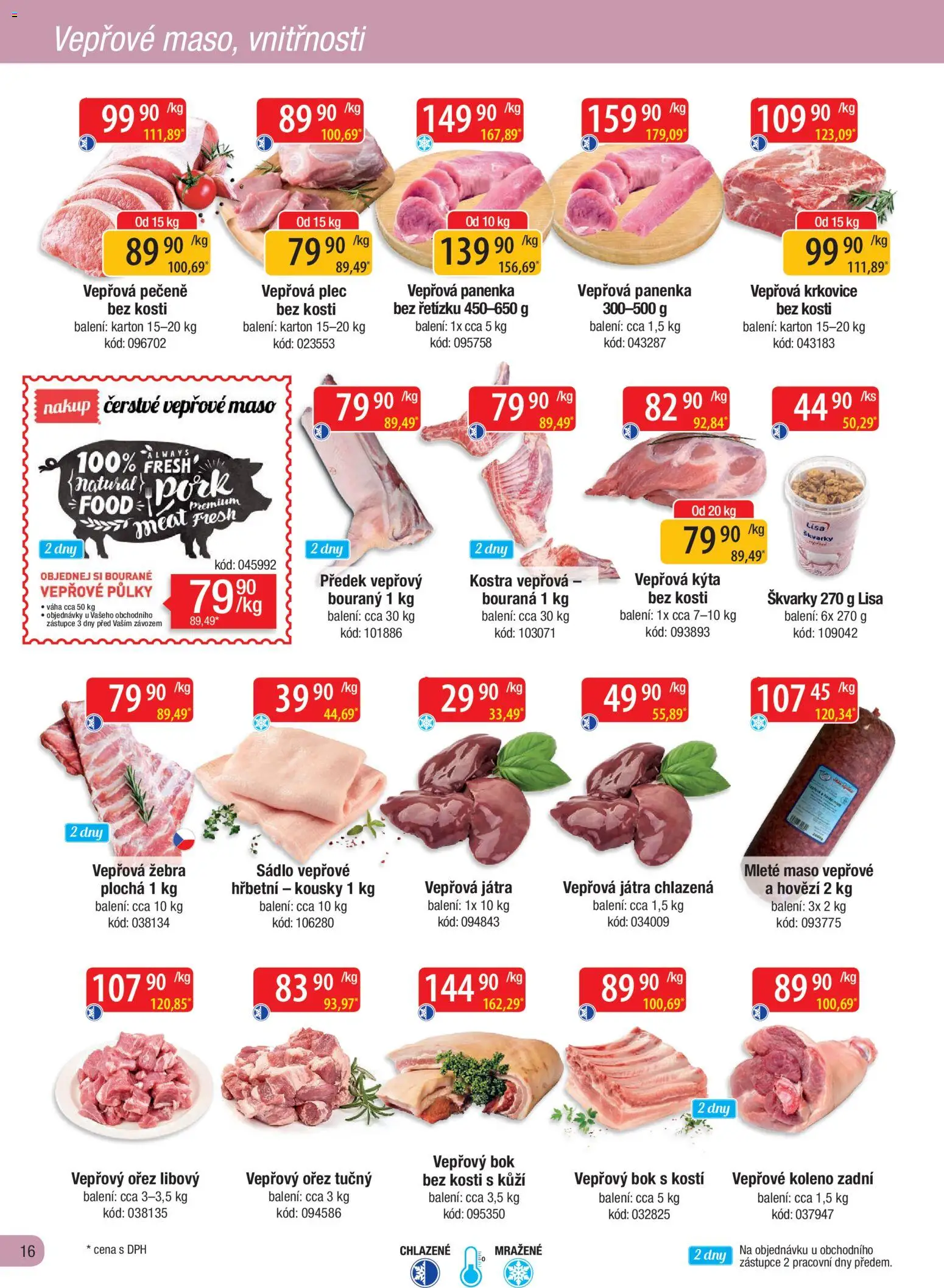 Astur & Qanto leták - Velkoobchod fresh 01/2026 od 01.01.2026 | Strana: 16 | Produkty: Vepřové maso, Vepřový bok, Vepřová Kýta, Krkovice