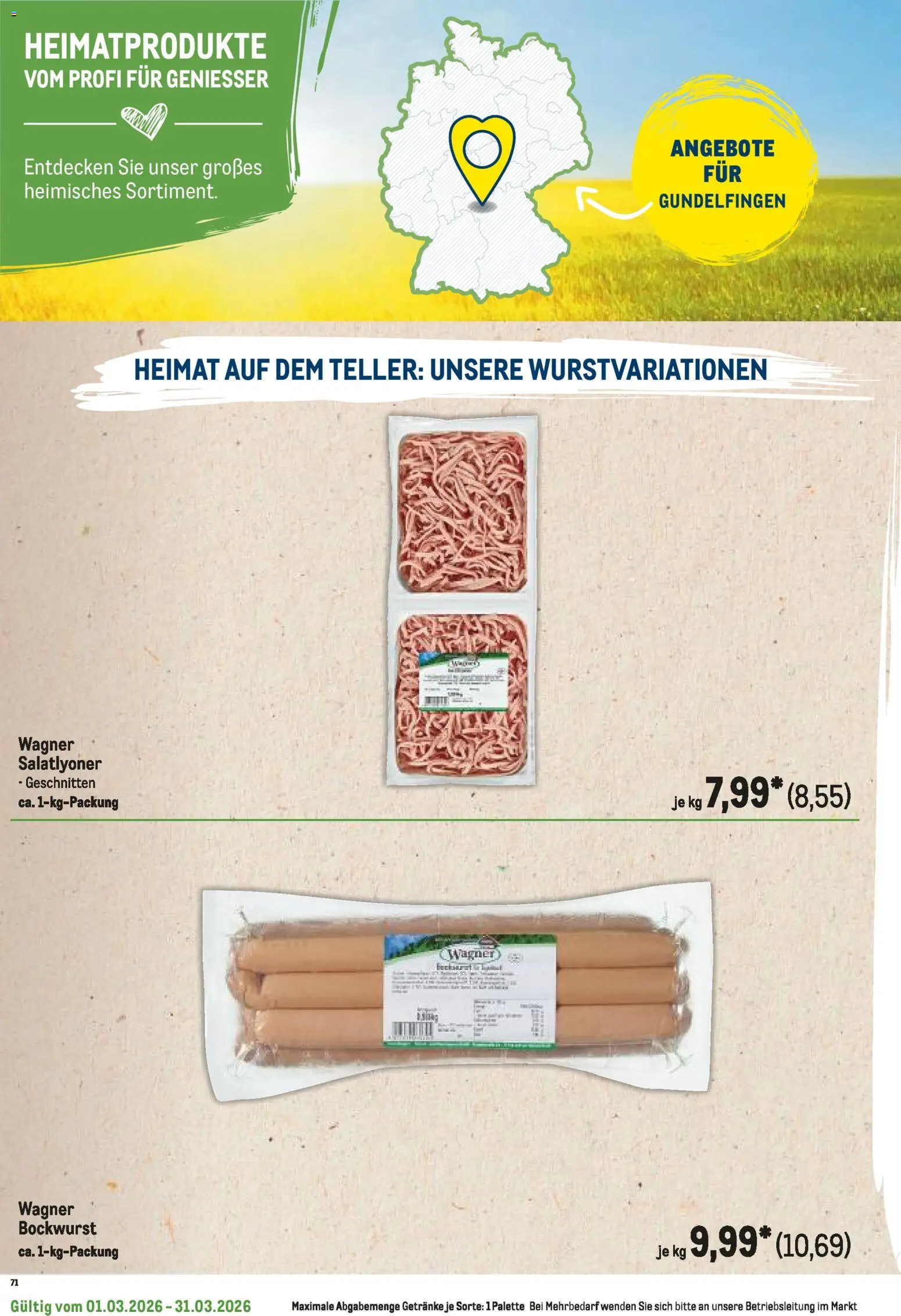 Metro Regionaler Flyer – gültig ab 01.03.2026 | Seite: 114 | Produkte: Bockwurst