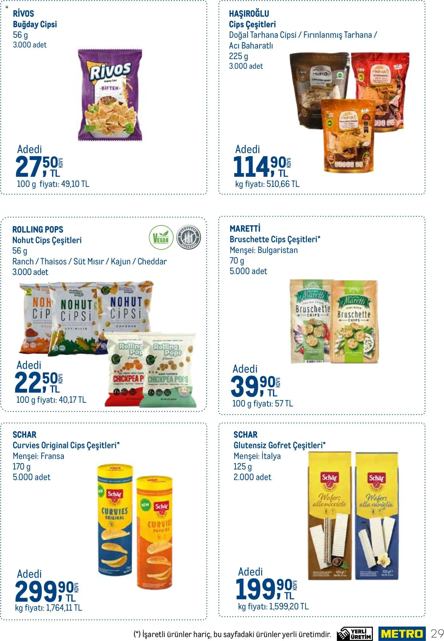 Metro - İşletmenizin Tüm İhtiyaçları - 17.03.2026 tarihinden itibaren geçerlidir | Sayfa: 29 | Ürünler: Gofret, Süt, Cips, Mısır