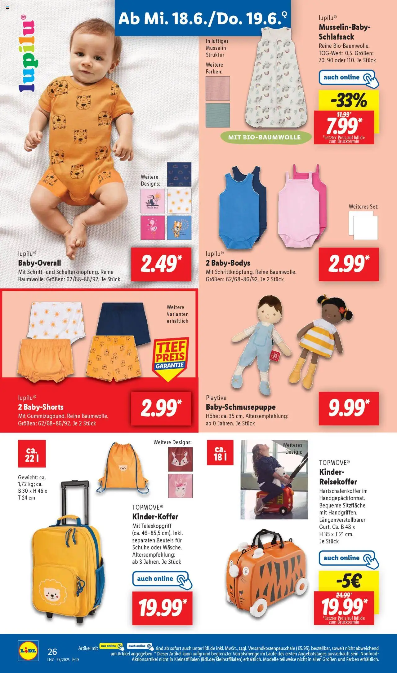 Lidl Prospekt 	 - gültig ab dem 16.06.2025 | Seite: 32 | Produkte: Gewicht, Schlafsack, Koffer