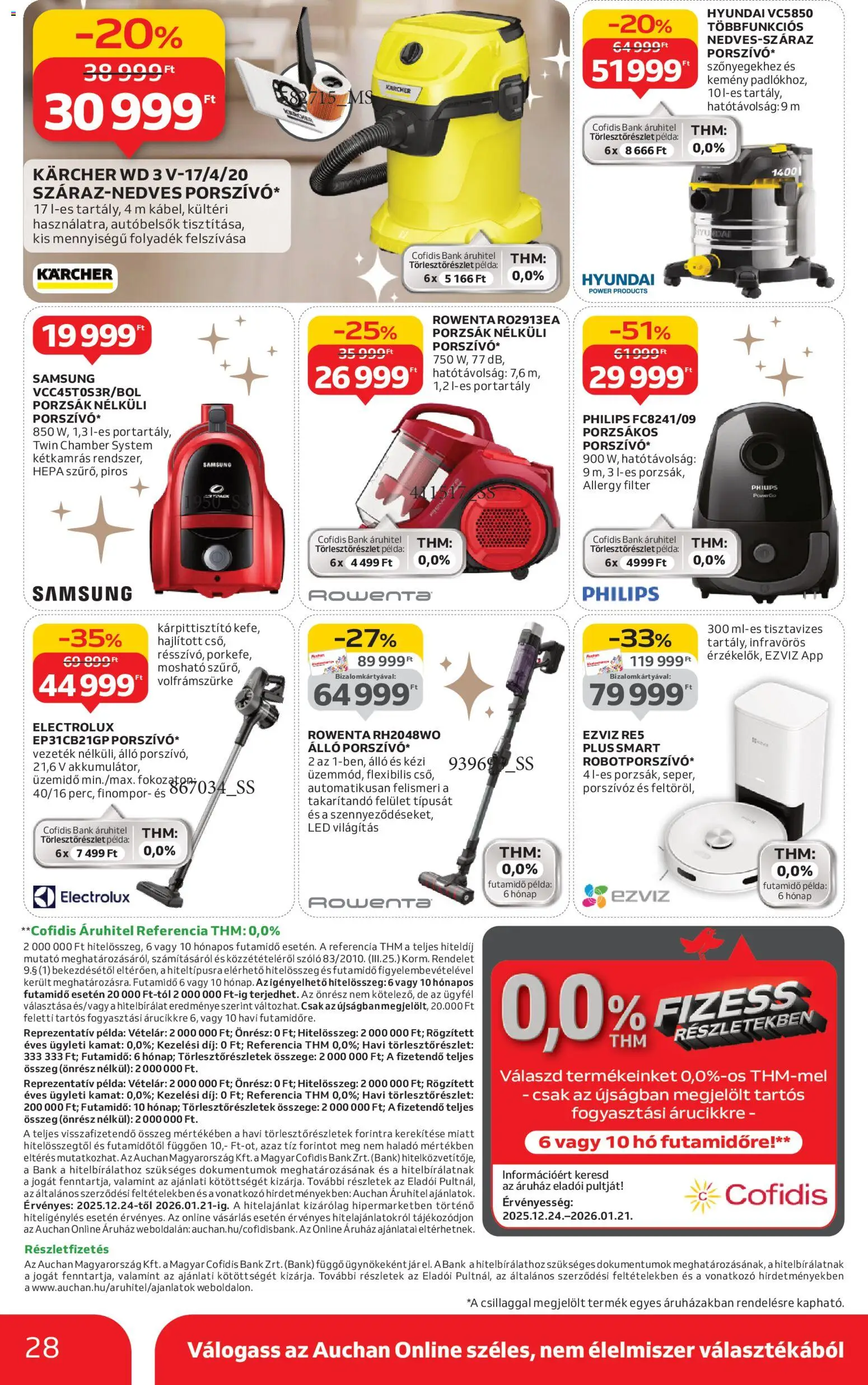 Auchan akciós ujság - amely érvényes a következő dátumtól: 24.12.2025 | Oldal: 28 | Termékek: Szőlő, Samsung