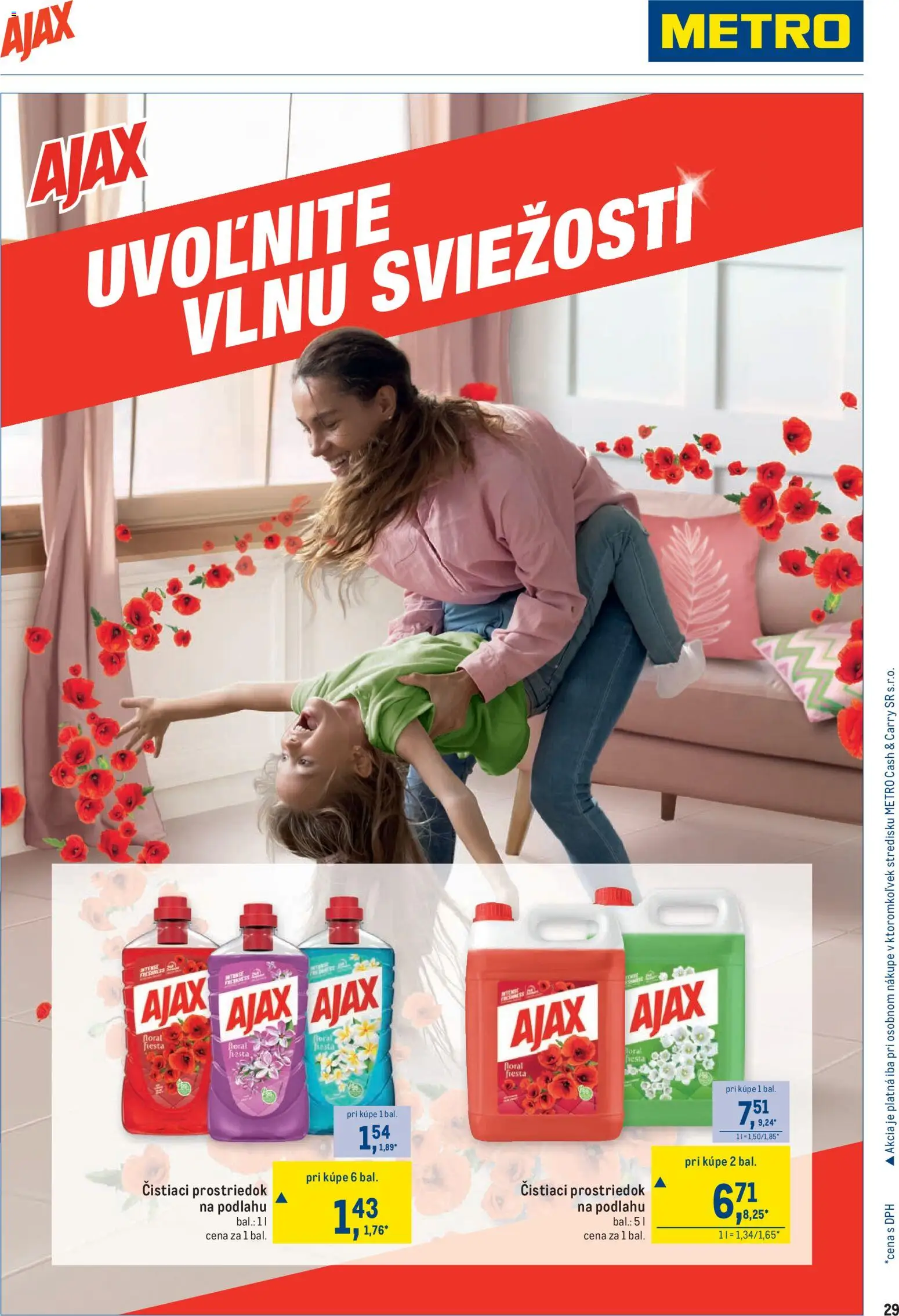 Nové Metro akcie – leták je platný od 05.11.2025 | Strana: 29 | Produkty: Čistiaci prostriedok
