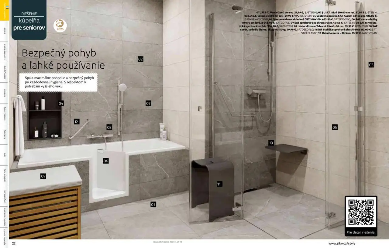Nové Siko akcie – leták je platný od 01.09.2025 | Strana: 12 | Produkty: Osvetlenie, Sprchové dvere, Kúpelňa, Vaňa