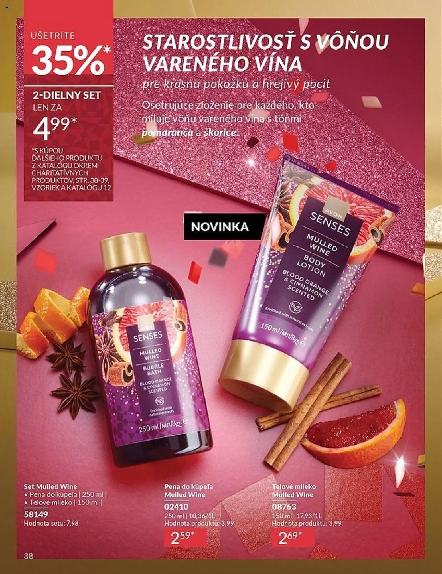 Nové Avon akcie – leták je platný od 01.11.2025 | Strana: 38 | Produkty: Mlieko, Telové mlieko, Pena do kúpeľa
