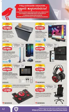 Auchan akciós ujság - amely érvényes a következő dátumtól: 19.06.2025 | Oldal: 42 | Termékek: Laptop, Videó, Csatlakozó, Kaputelefon