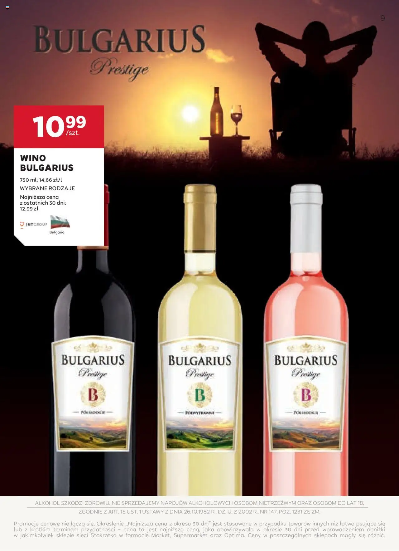 Stokrotka Gazetka - Oferta alkoholowa od 13.08.2025 | Strona: 9 | Produkty: Stokrotka, Wino, Alkohol