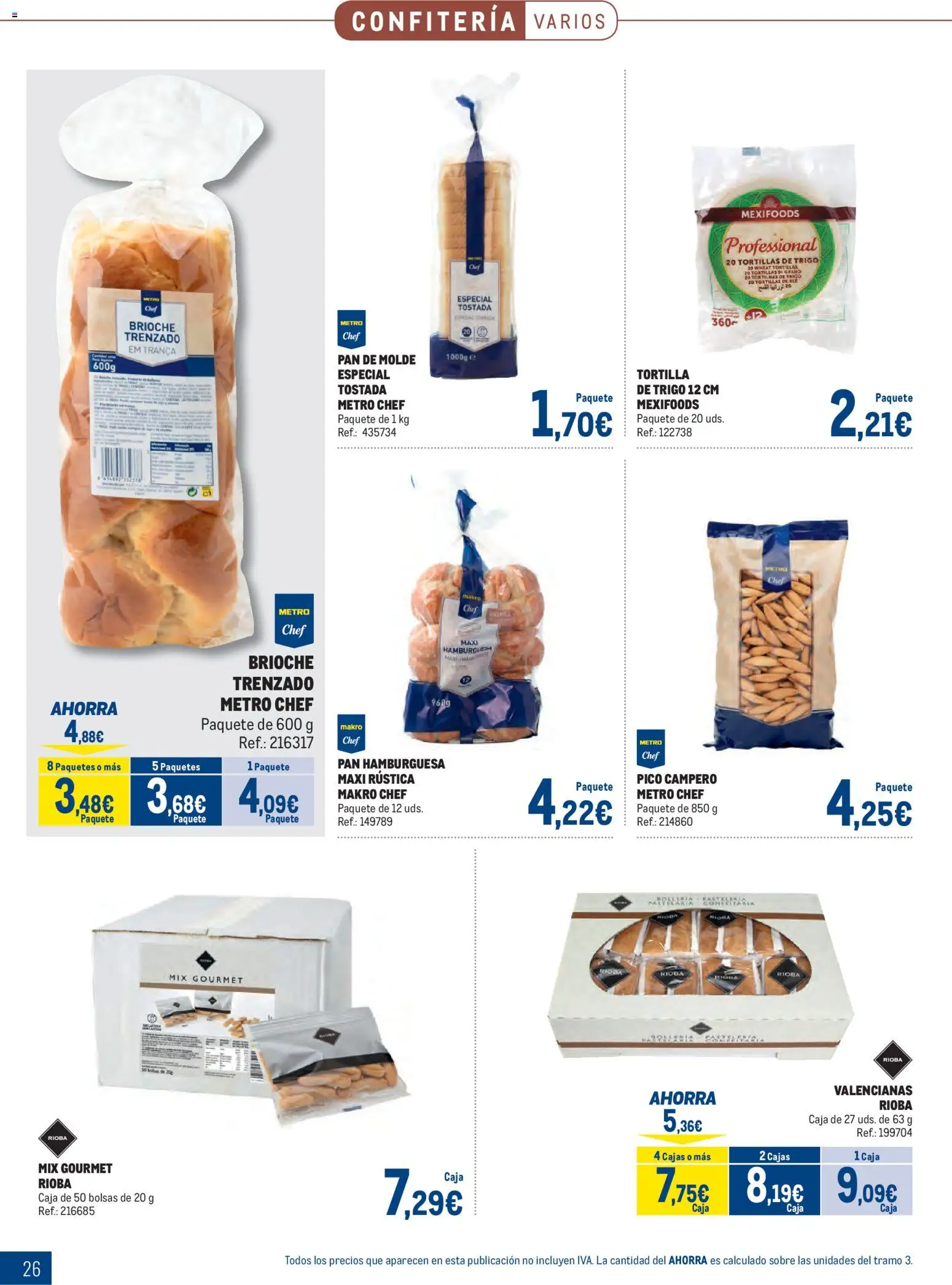 Makro - Especial Despensa Centro │ válido desde el 02.02.2026 | Página: 26 | Productos: Pan, Pan de molde, Σοκολατούχο γάλα, Caja