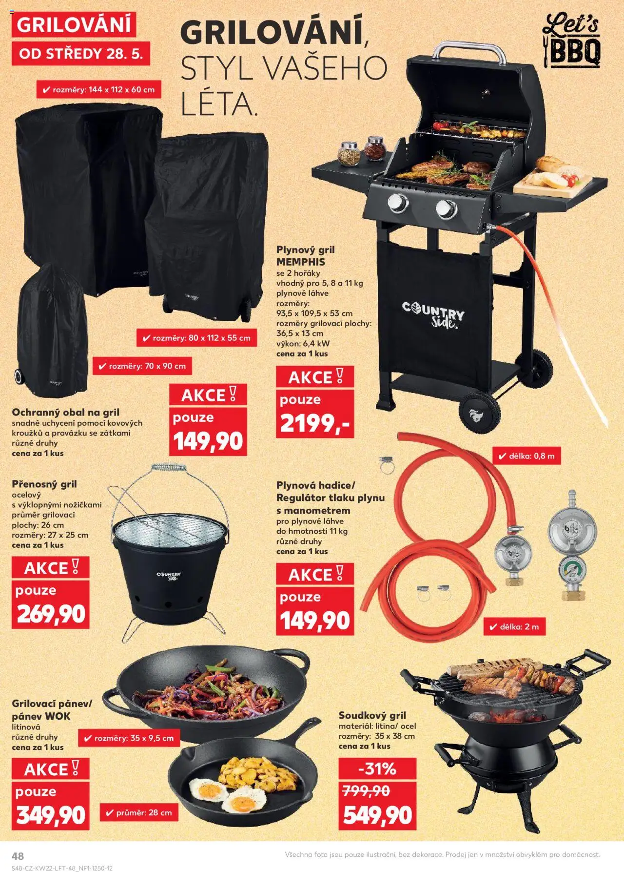 Kaufland leták - Kolín od 28.05.2025 | Strana: 48 | Produkty: Grilování, Pánev, Lahve, Obal na gril