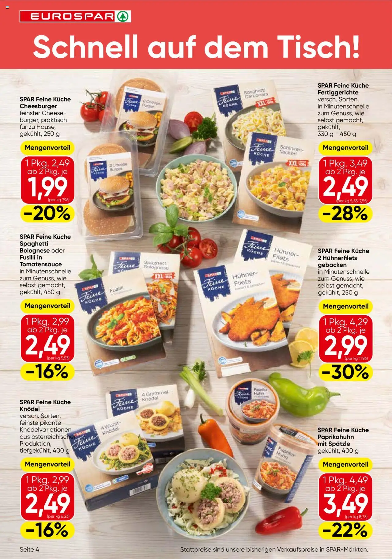 Eurospar Flugblatt - Kärnten gültig ab 25.09.2025 | Seite: 4 | Produkte: Wurst, Tisch, Hajdina liszt, Schinken