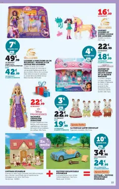 Super U - Prévisualisation de Super U - Prix bas de Noël valide à partir de 21.10.2025 | Page: 15 | Produits: Poupée, Lapin, Chocolat, Figurines