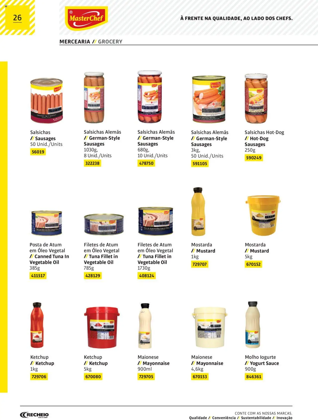 Recheio AS NOSSAS MARCAS │ válido de 19.12.2023 | Página: 26 | Produtos: Atum, Óleo, Maionese, Ketchup