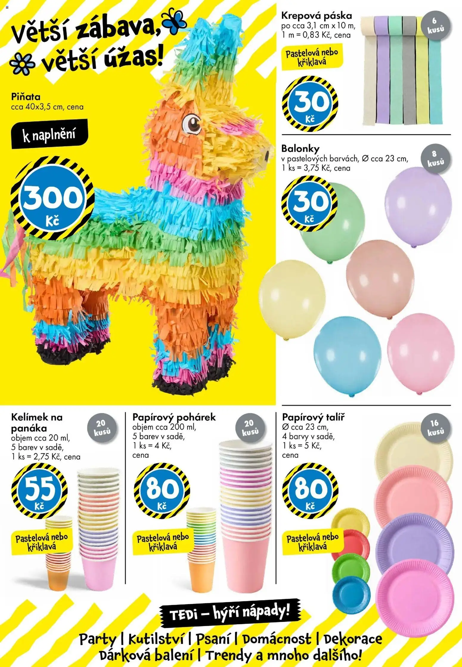 TEDi leták od 06.03.2026 | Strana: 32 | Produkty: Piňata, Balonky, Barvy, Dekorace