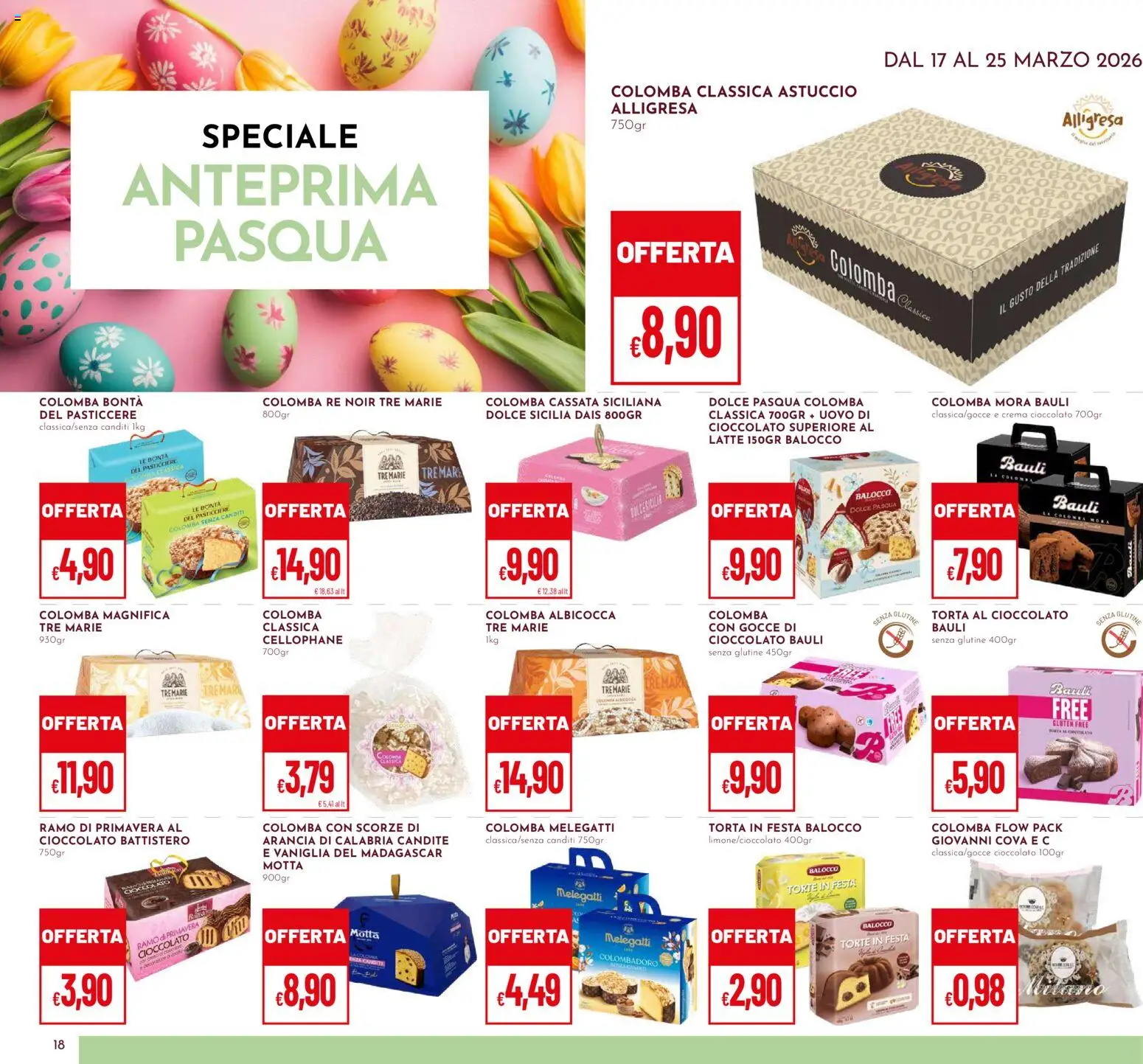 Volantino Pan del 17.03.2026 | Pagina: 18 | Prodotti: Crema, Cioccolato, Latte, Arancia