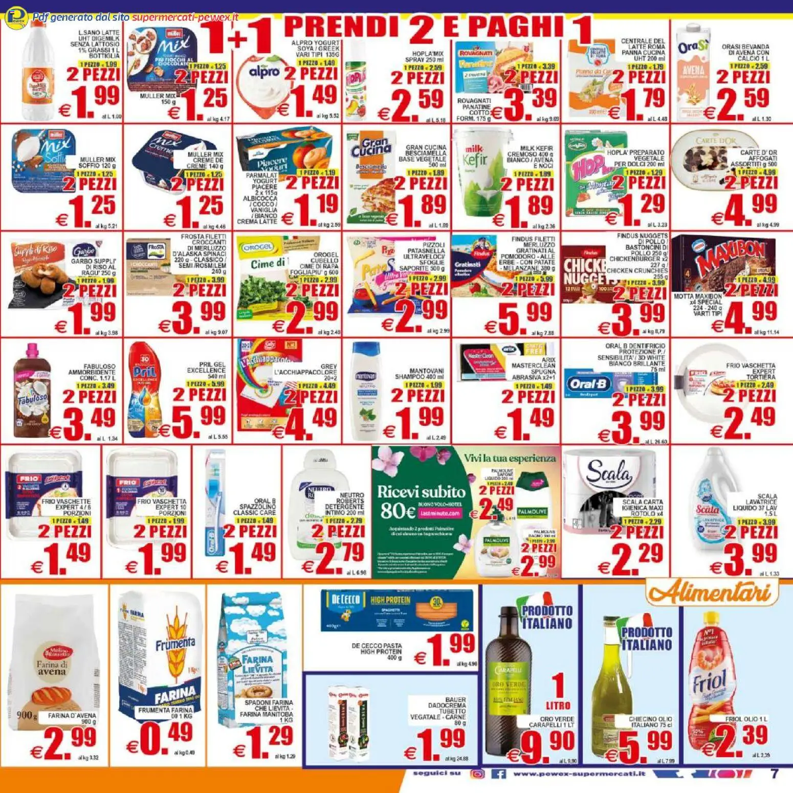 Volantino Pewex del 29.04.2026 | Pagina: 7 | Prodotti: Spugna, Tortiera, Latte, Olio