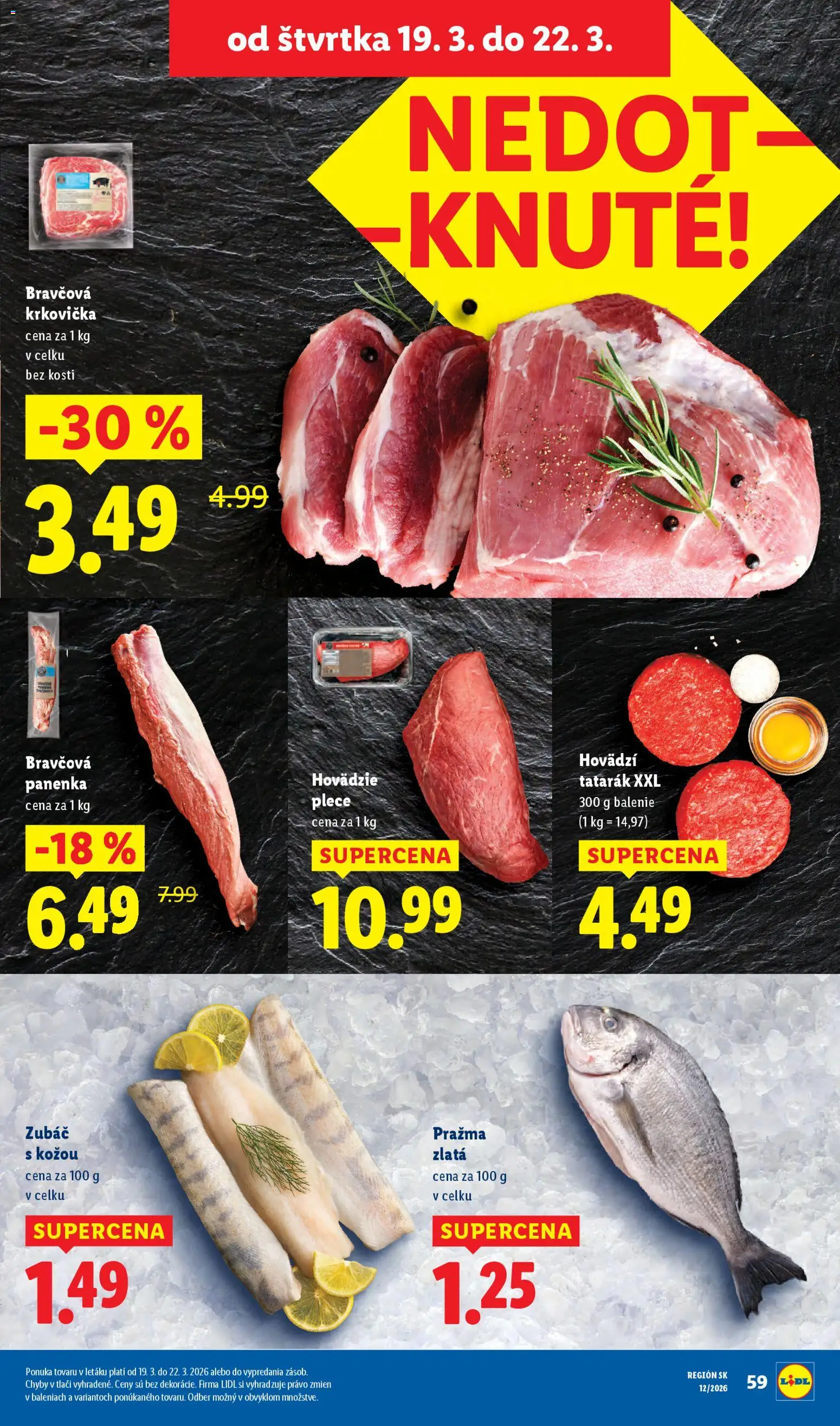 Nové Lidl akcie – leták je platný od 16.03.2026 | Strana: 81 | Produkty: Bravčová krkovička, Bravčová panenka, Krkovička, Tatarák