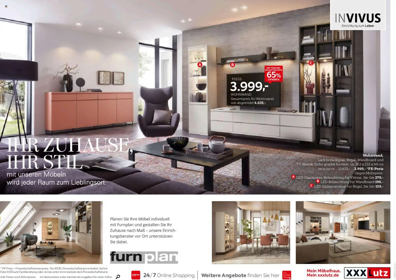 XXXL Lutz Invivus Spezial – gültig ab 01.03.2026 | Seite: 7 | Produkte: Wohnwand, Wandboard