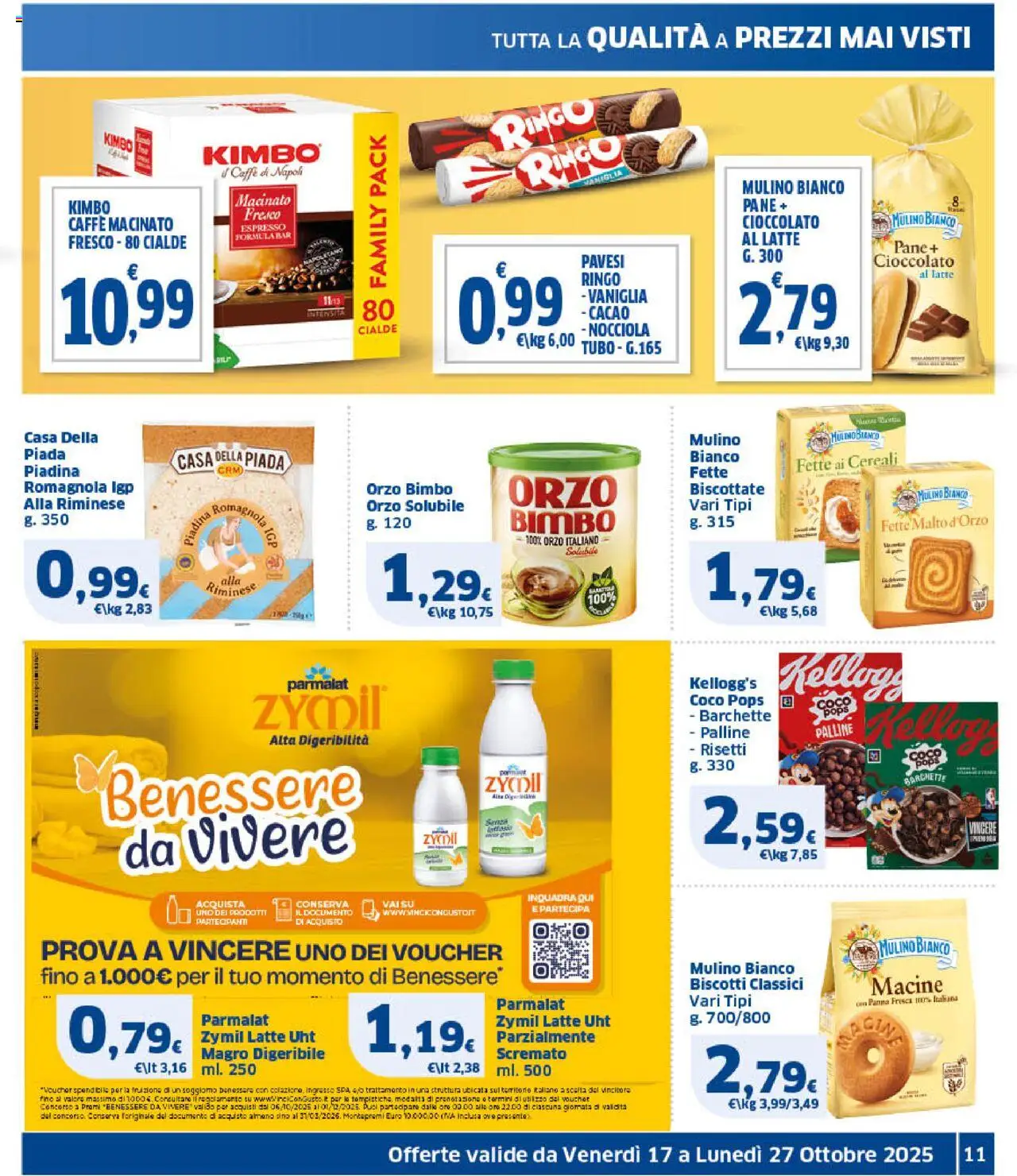 Volantino SIGMA del 17.10.2025 | Pagina: 11 | Prodotti: Caffè, Biscotti, Tubo, Macinato