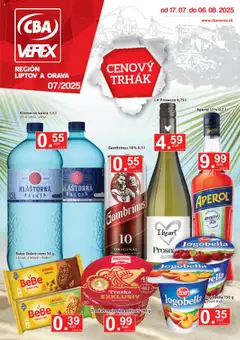 CBA Verex leták - náhľad platný od 17.07.2025
