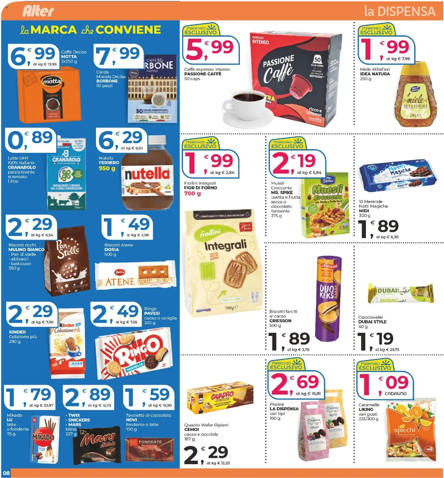 Volantino Alter Discount del 30.12.2025 | Pagina: 8 | Prodotti: Caramelle, Biscotti, Frutta, Frollini