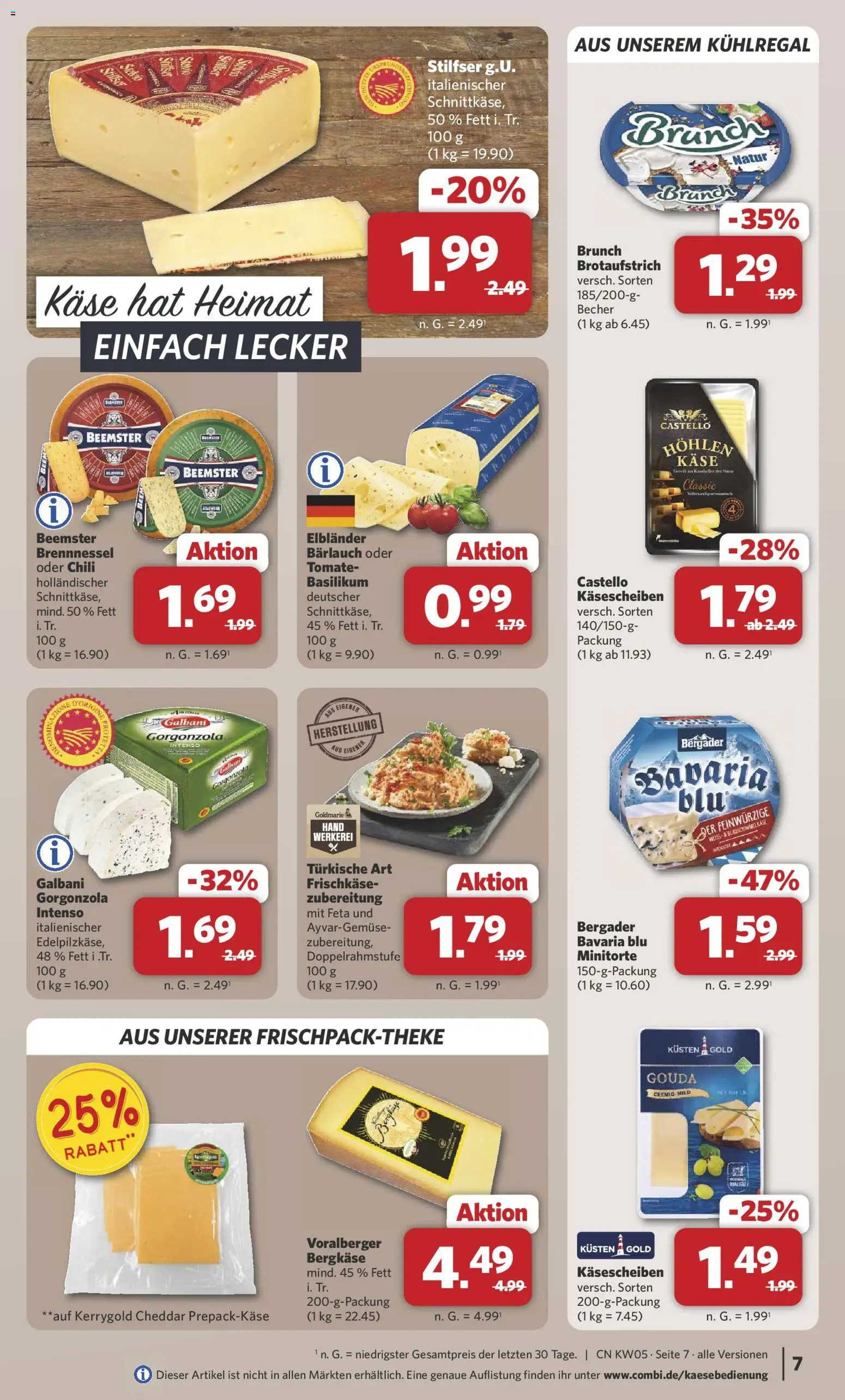 Combi Prospekt 	 – gültig ab 26.01.2026 | Seite: 7 | Produkte: Feta, Käse, Gouda, Frischkase