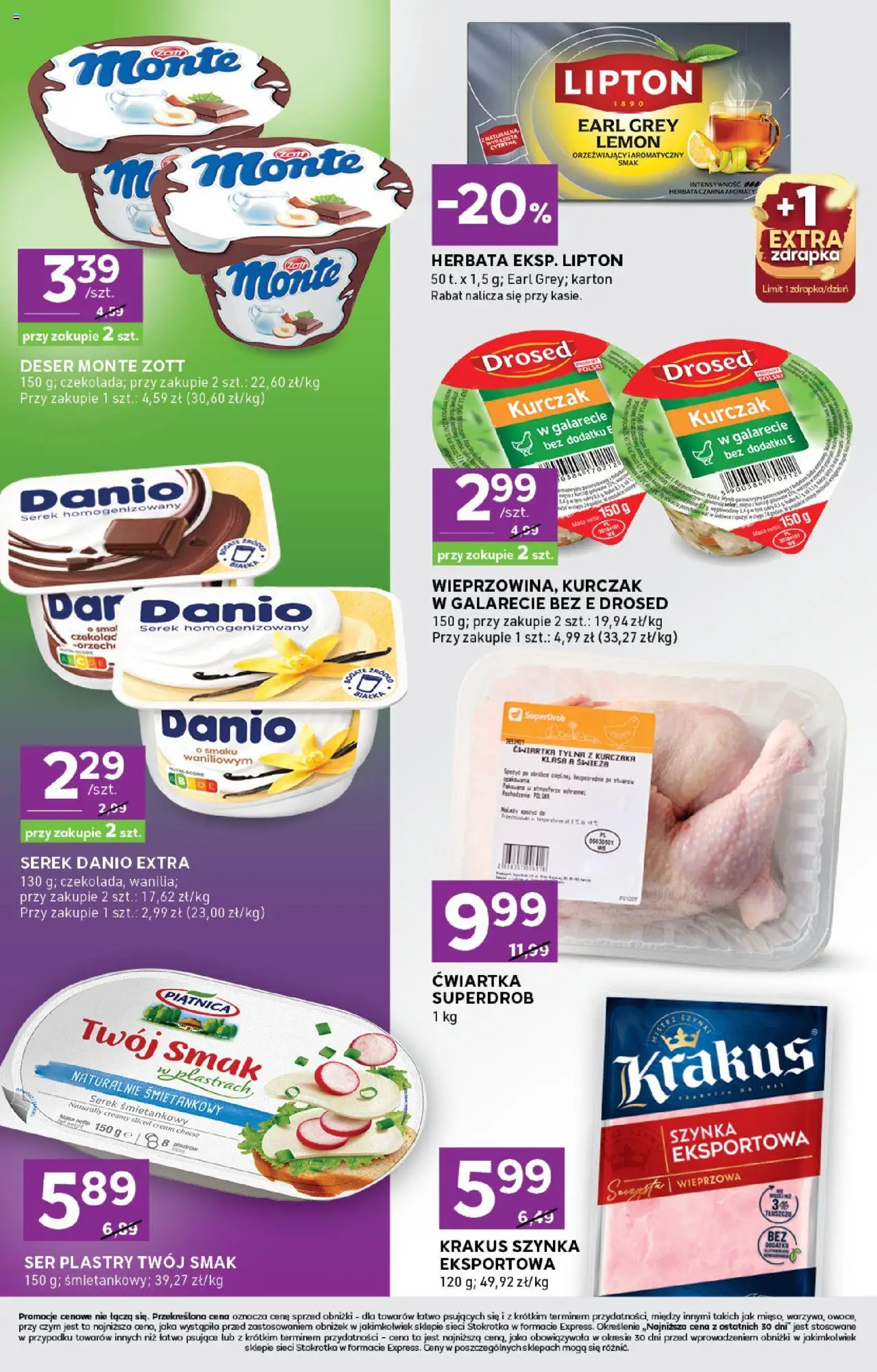 Stokrotka Gazetka - Express od 16.10.2025 | Strona: 4 | Produkty: Kurczak, Serek homogenizowany, Serek, Stokrotka