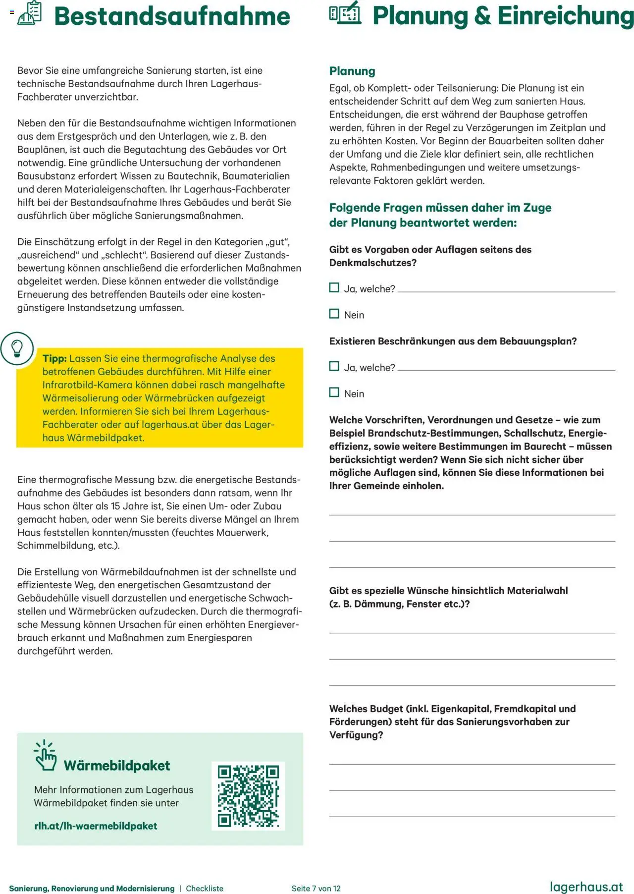 Lagerhaus Sanierung, Renovierung und Modernisierung gültig ab 20.10.2025 | Seite: 7
