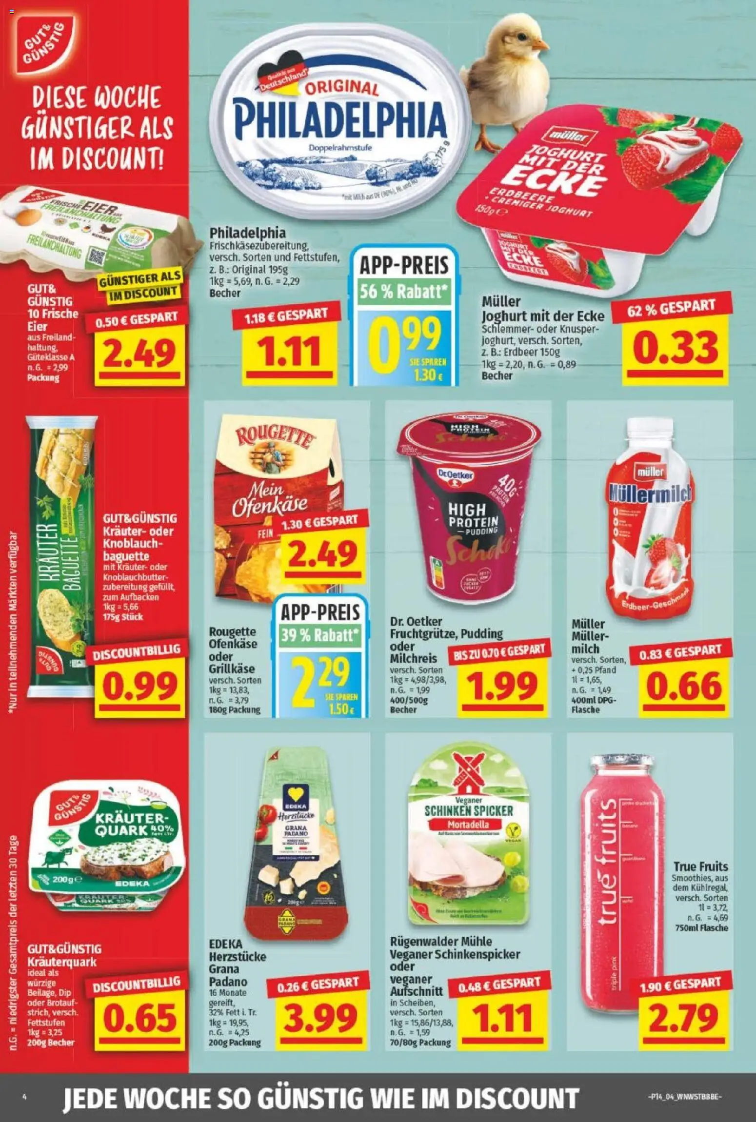 NP Discount Prospekt – gültig ab 30.03.2026 | Seite: 4 | Produkte: Mühle, Quark, Milch, Schinken