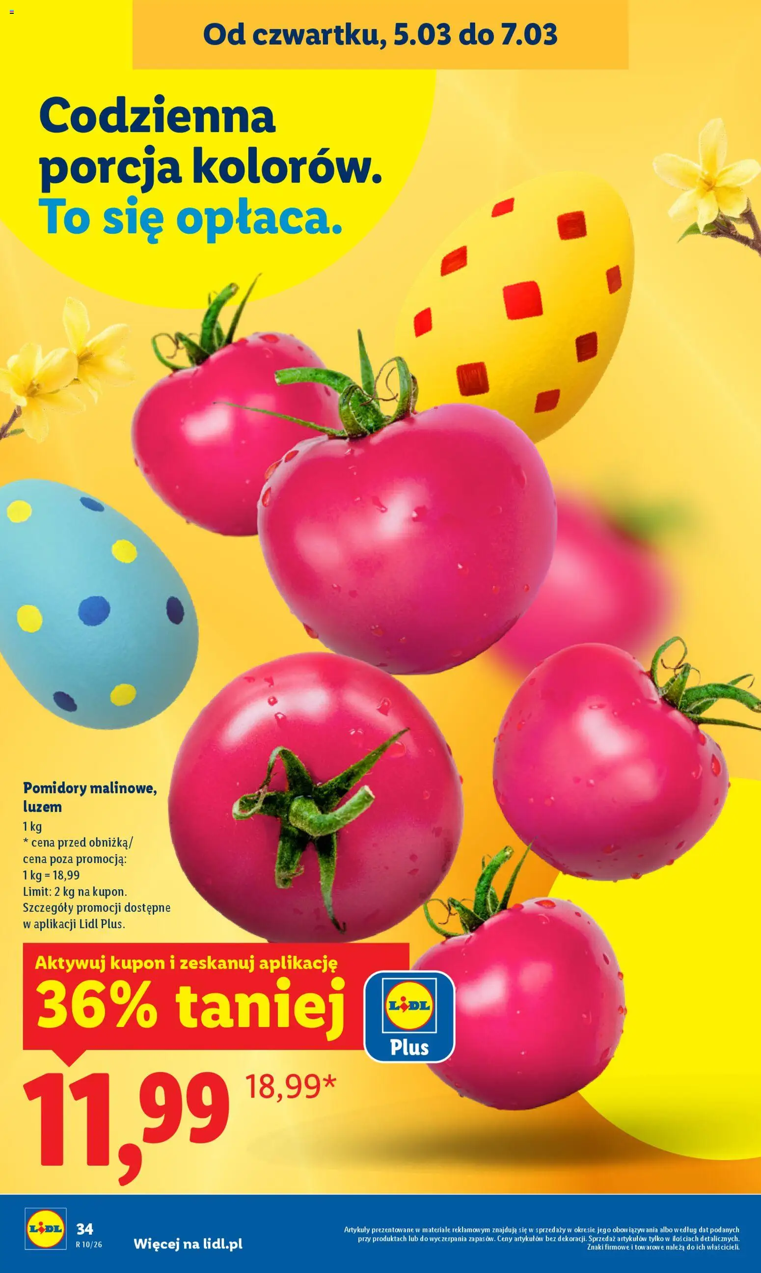 Lidl gazetka od 05.03.2026 | Strona: 36 | Produkty: Pomidory