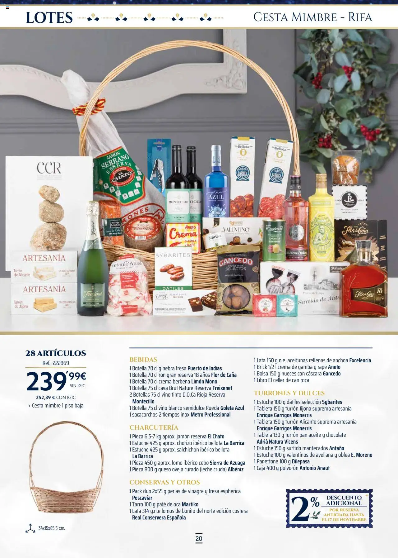 Makro - Lotes y cestas Canarias │ válido desde el 04.10.2025 | Página: 20 | Productos: Leche, Ginebra, Crema, Gamba