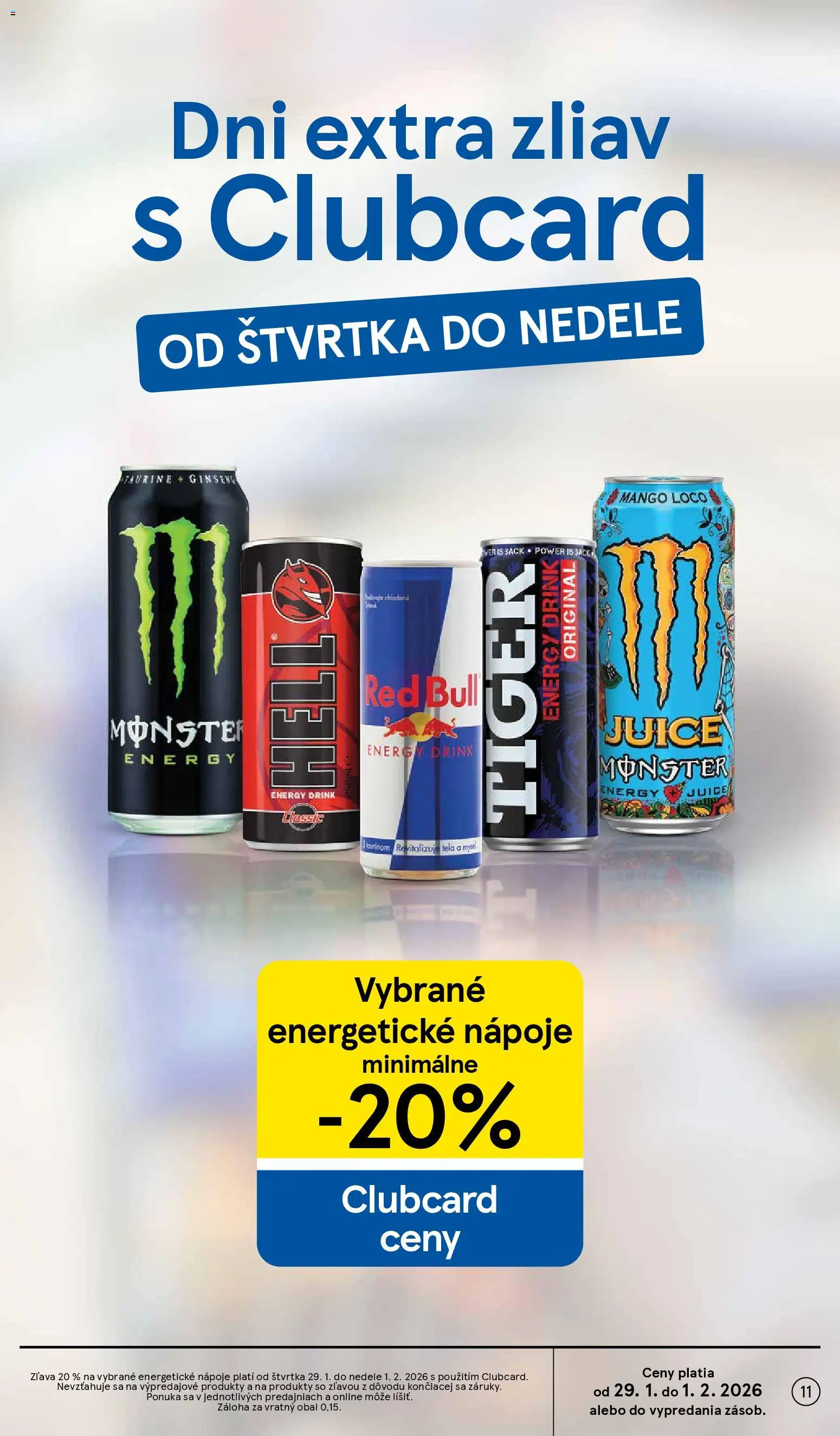 Nové Tesco akcie – leták je platný od 28.01.2026 | Strana: 11 | Produkty: Red Bull, Mango