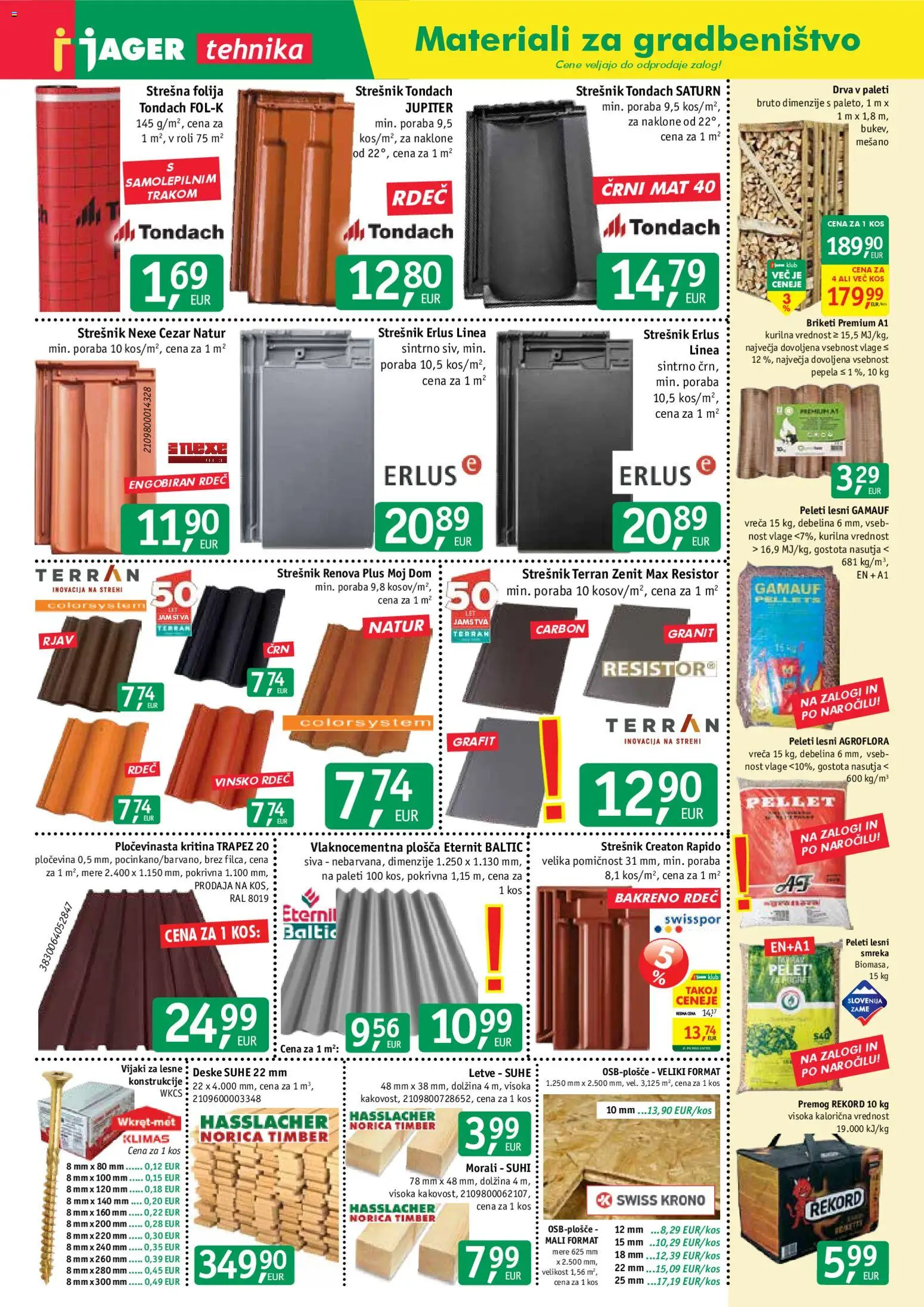 Novi Jager katalog ponudbe – veljaven od 25.02.2026 | Stran: 3 | Izdelki: Kos, Folija