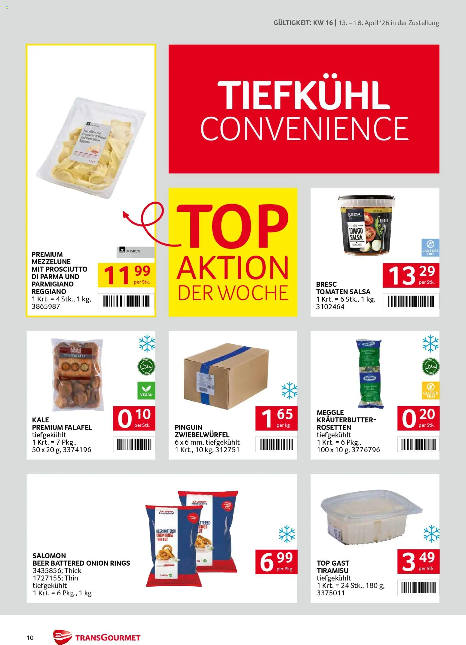 Transgourmet Zustellaktion gültig ab 13.04.2026 | Seite: 10 | Produkte: Tomaten