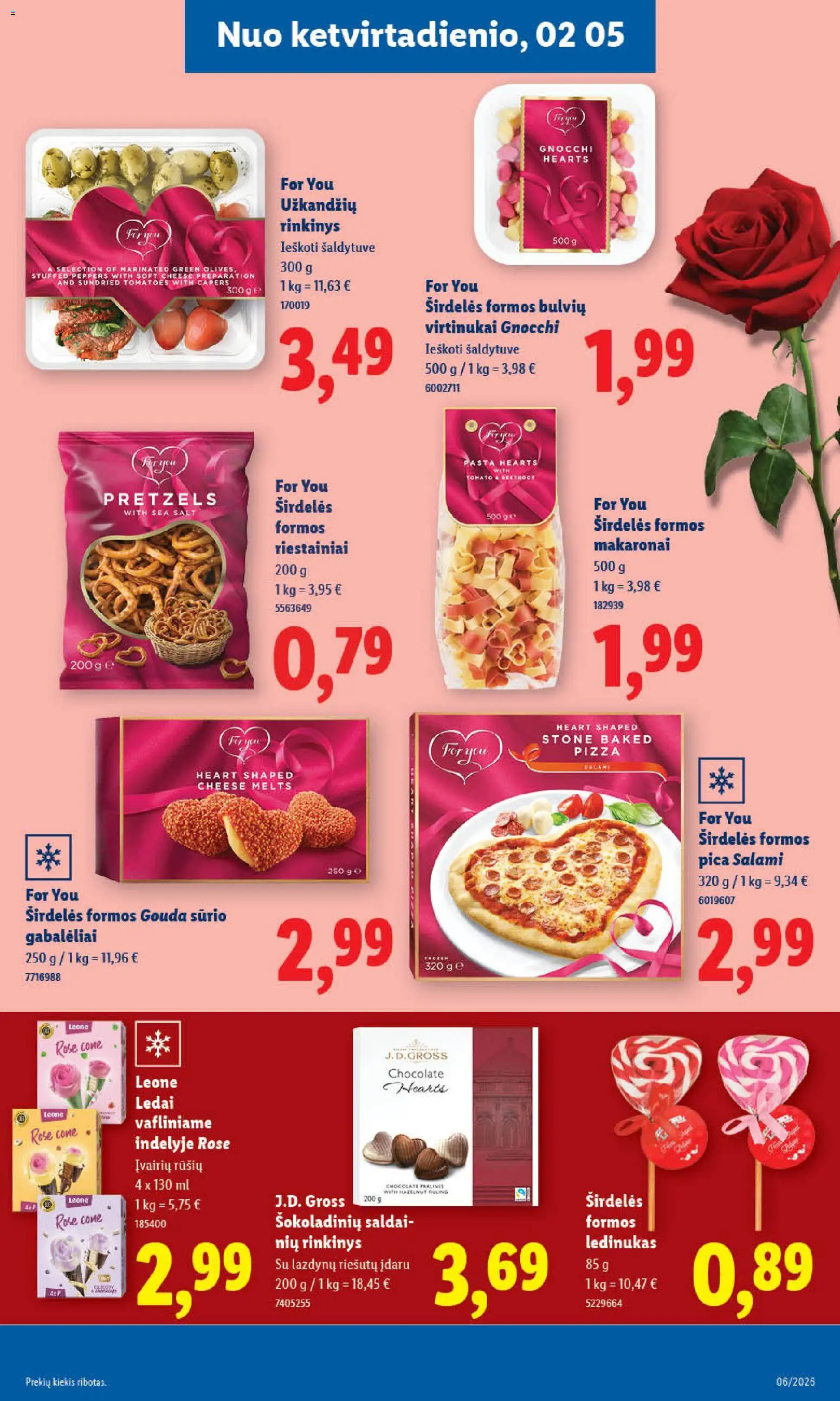 LIDL akcijos nuo 02.02.2026 | Puslapis: 21 | Prekių: Ledai, Pica, Makaronai