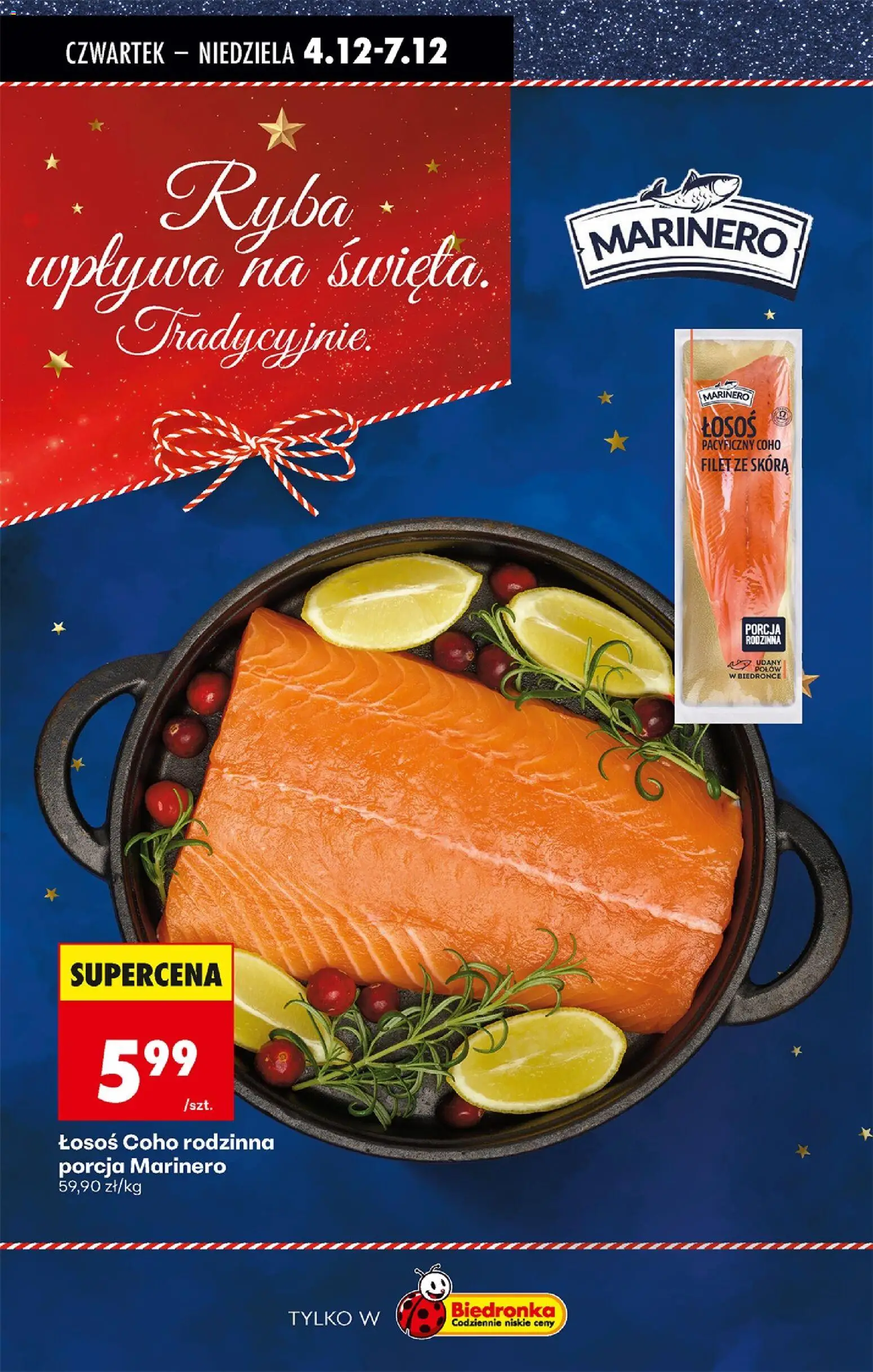 Biedronka gazetka - Oferta w tym tygodniu od 04.12.2025 | Strona: 33 | Produkty: Łosoś, Ryba