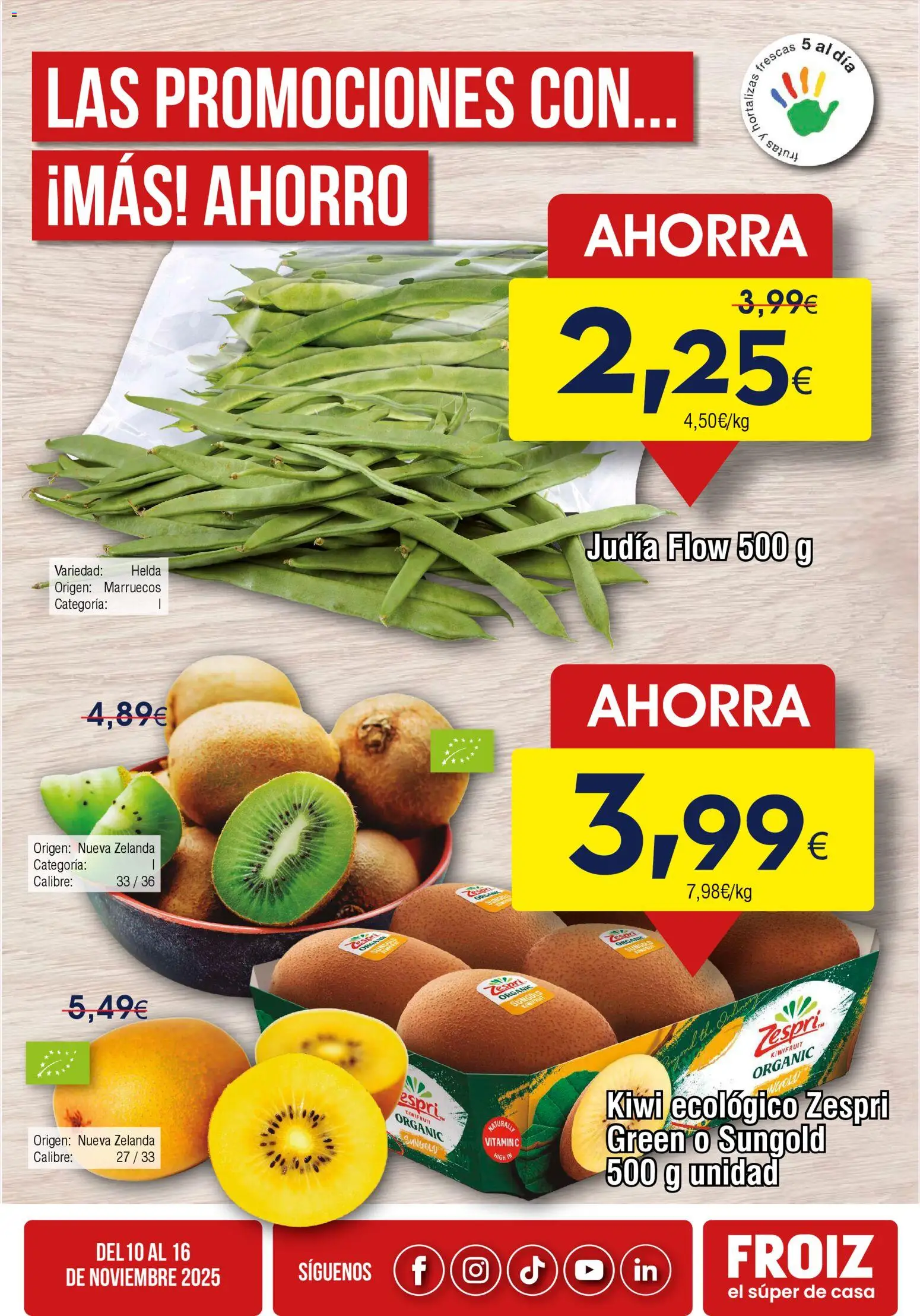 Froiz Oferta semanal │ válido desde el 10.11.2025 | Página: 1 | Productos: Kiwi