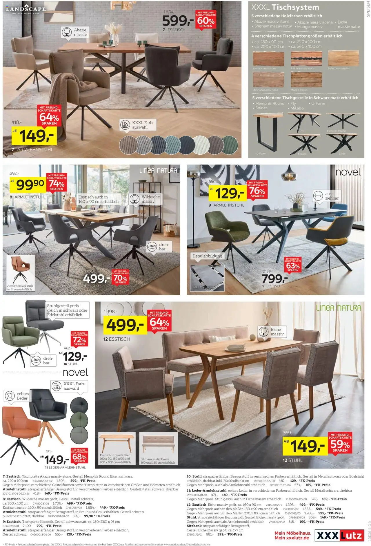 XXXL Lutz Prospekt 	 - gültig ab dem 09.06.2025 | Seite: 9 | Produkte: Esstisch, Sitzbank, Stuhl, Mango