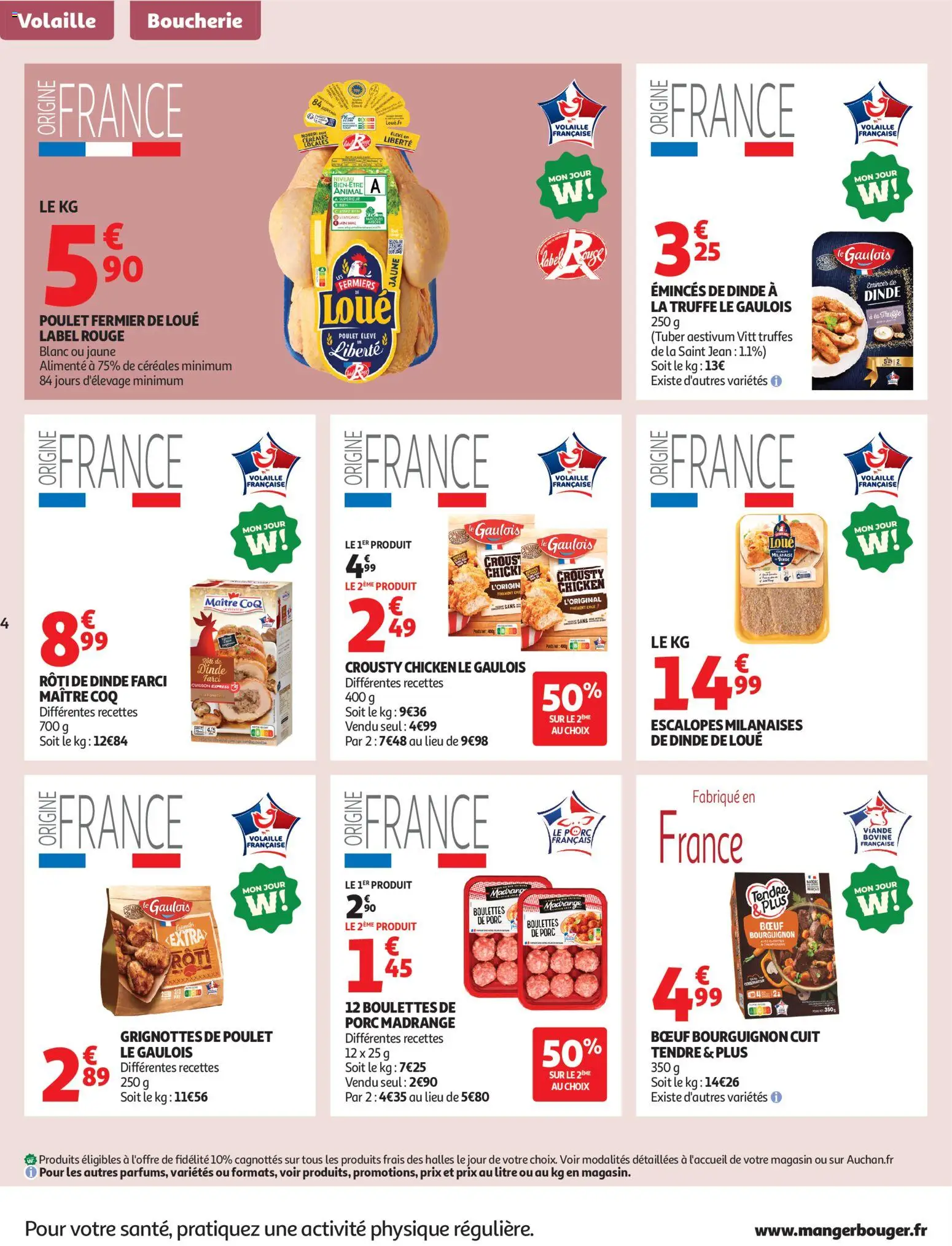 {H1} | Page: 4 | Produits: Bœuf bourguignon, Volaille, Viande, Porc