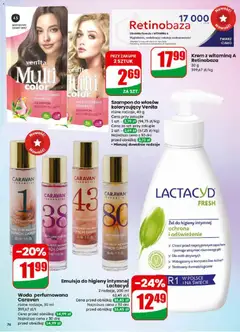 Pogląd oferty "Szampon do włosów koloryzujący Venita, różne rodzaje, 40 g" - ważna od 01.04.2026 | Strona: 74 | Produkty: Zapach, Szampon, Krem, Woda