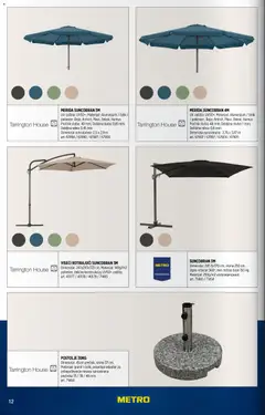 Metro katalog Nameštaj za baštu i dom - pregled Metro kataloga - važi od 01.04.2026 | Strana: 12 | Proizvode: Adapter, Suncobran