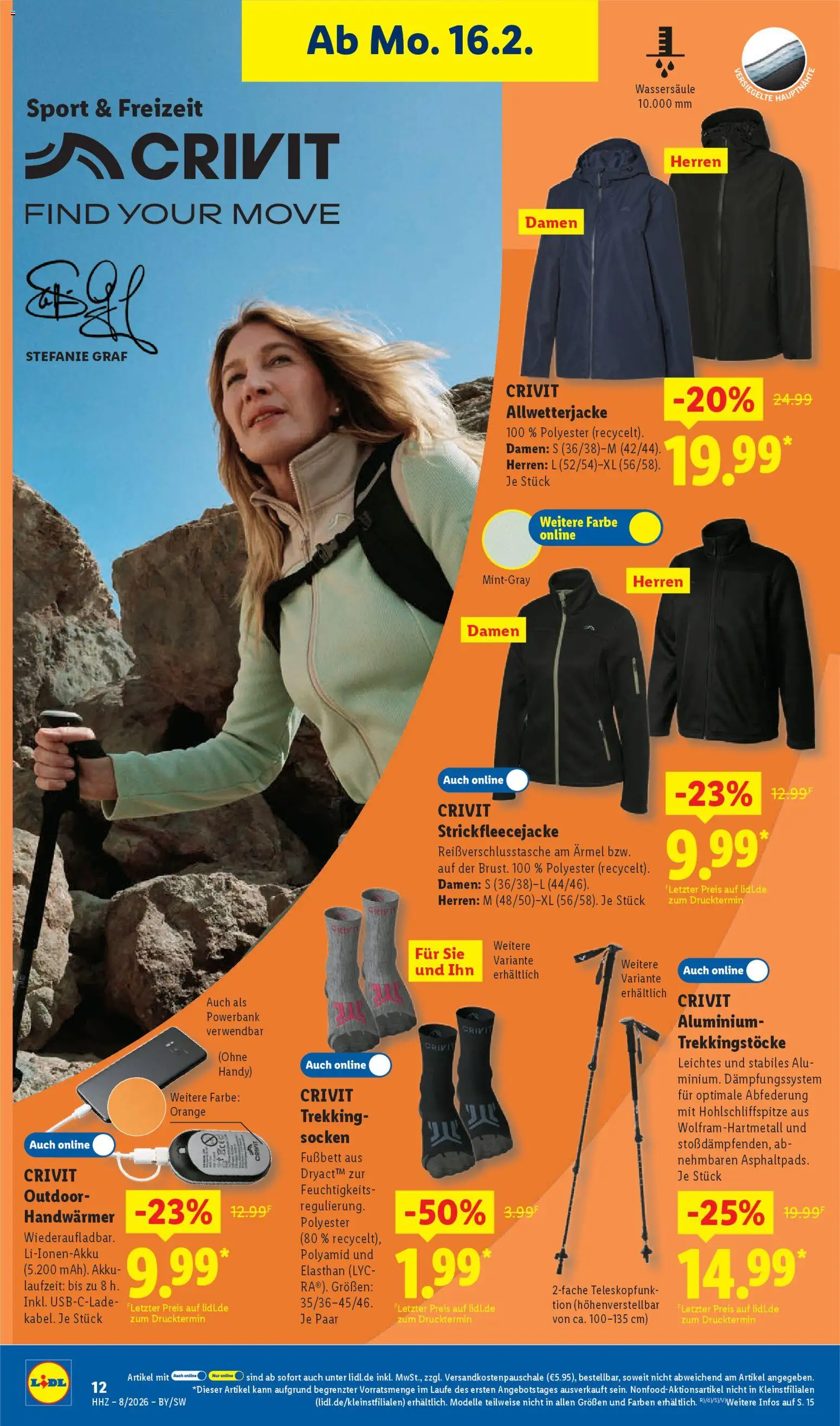 Lidl Prospekt Gundelsheim – gültig ab 16.02.2026 | Seite: 28 | Produkte: Socken, Powerbank