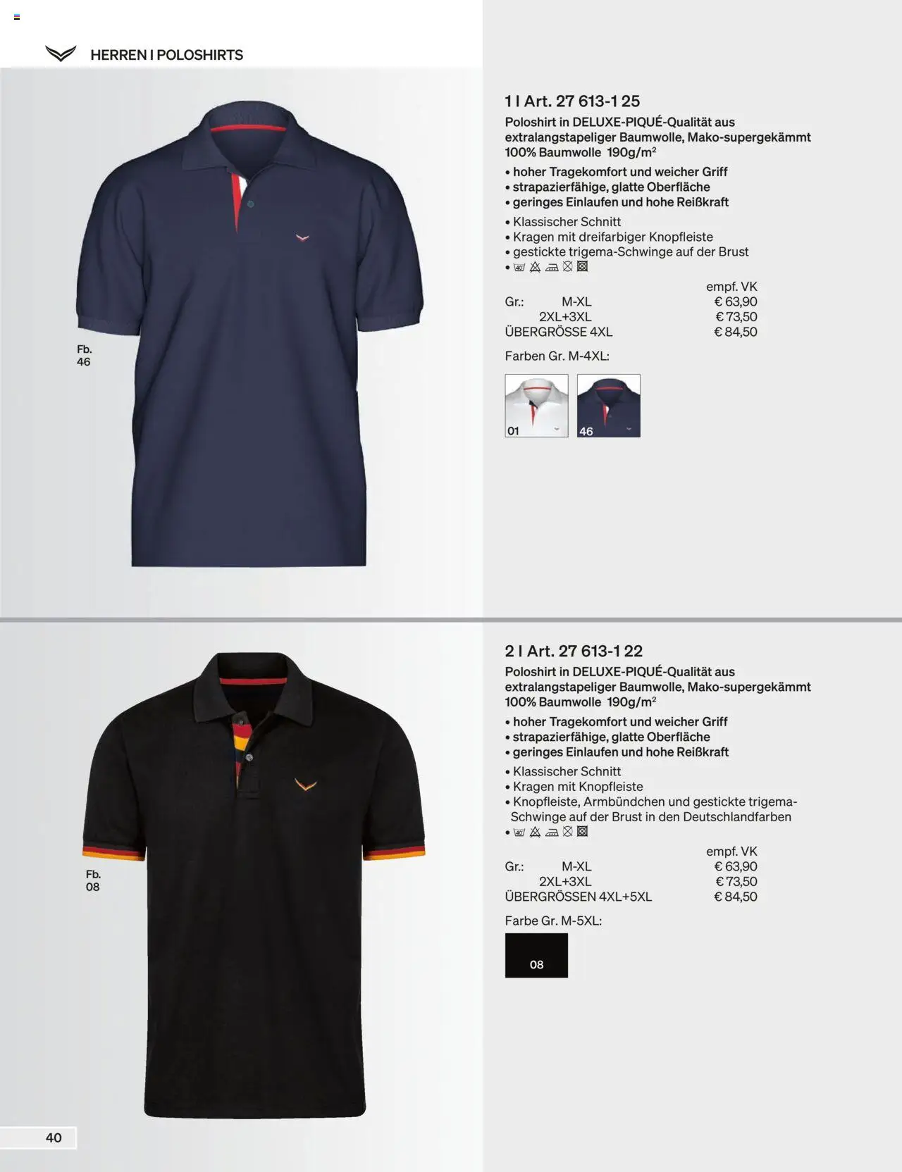 Trigema Prospekt 	 - gültig ab dem 01.09.2025 | Seite: 40 | Produkte: Poloshirt