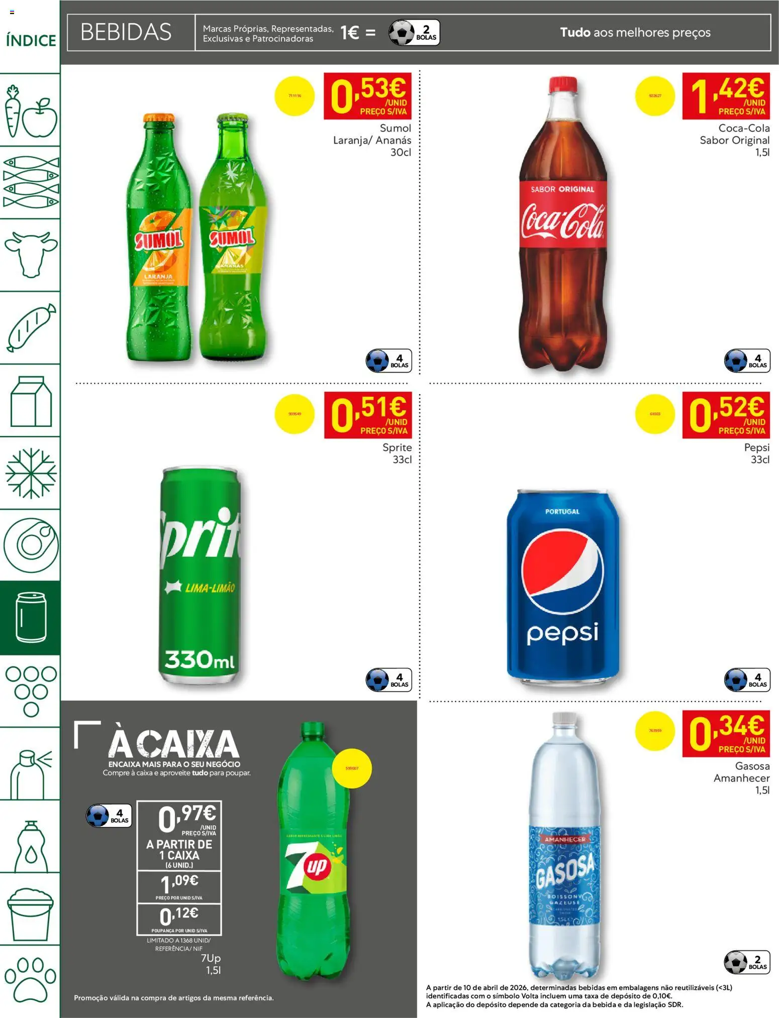 Recheio folheto │ válido de 21.04.2026 | Página: 34 | Produtos: Caixa, Sumo, Bebida